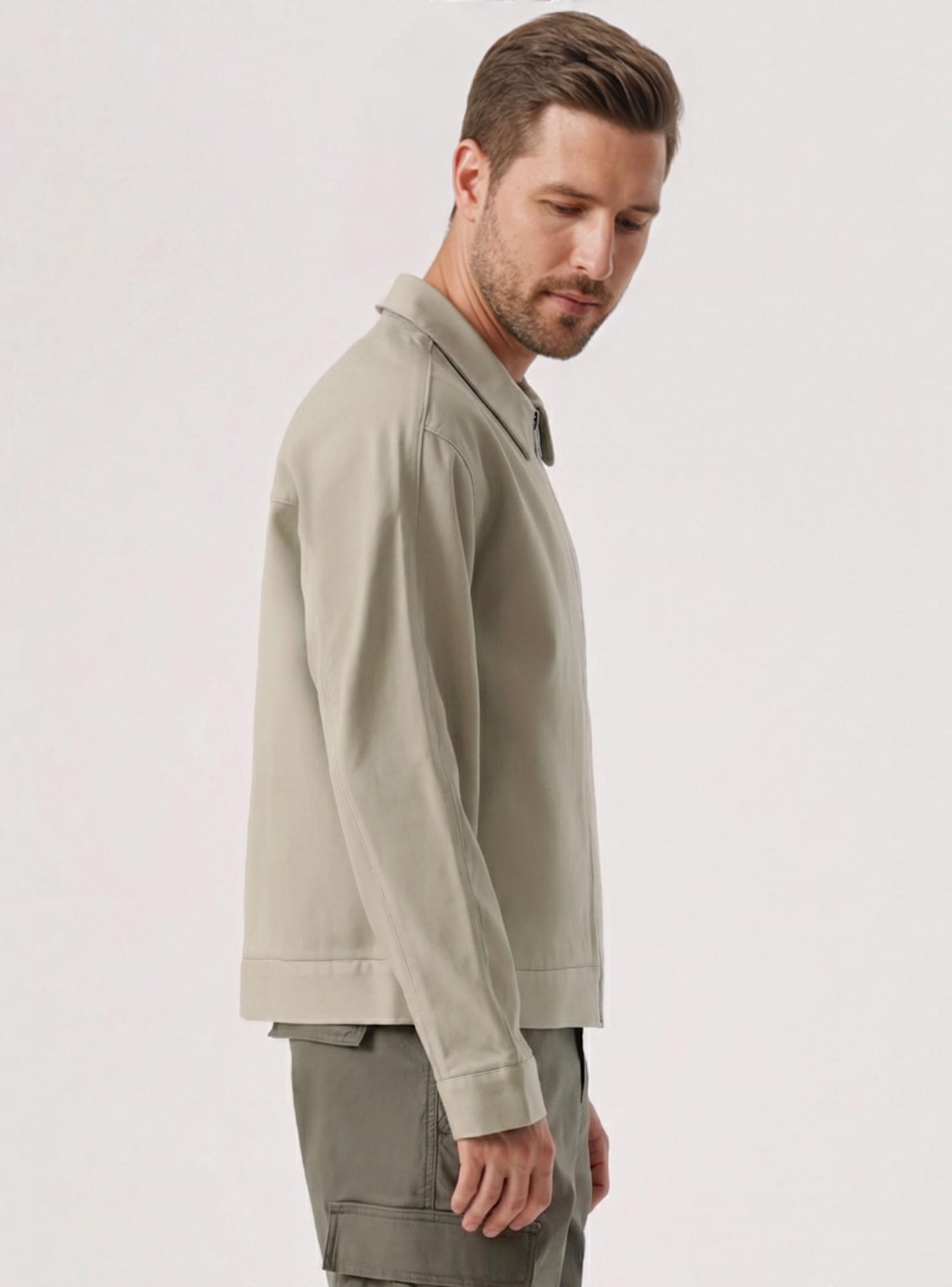 Chaqueta Laydown Collar Cotton-2