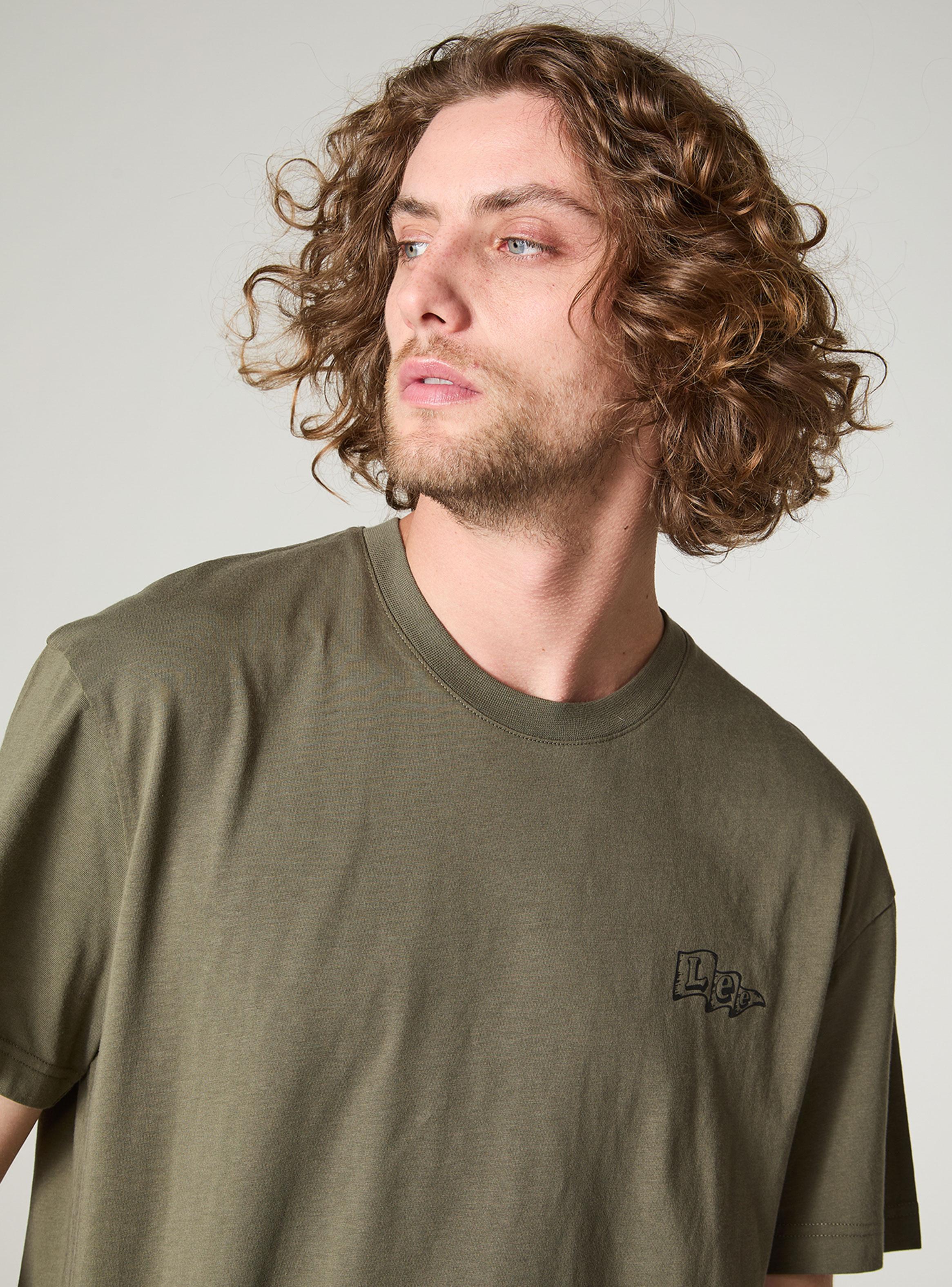 Polera Manga Corta Cuello Redondo Algodón Logo Estampado-2