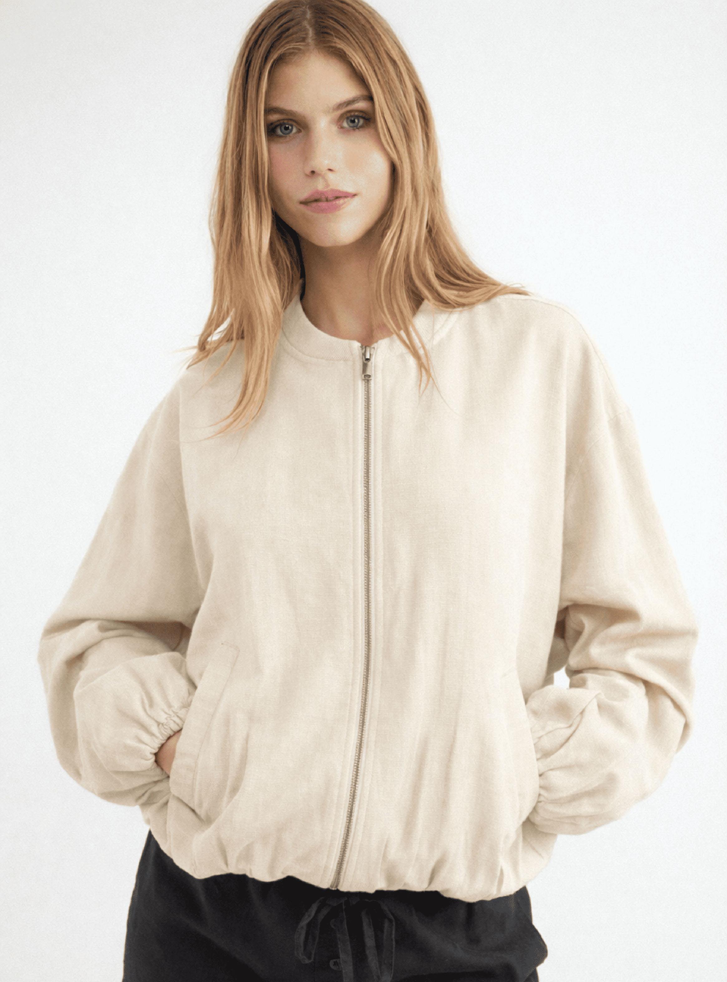 Chaqueta Rustic Bomber Natural-0