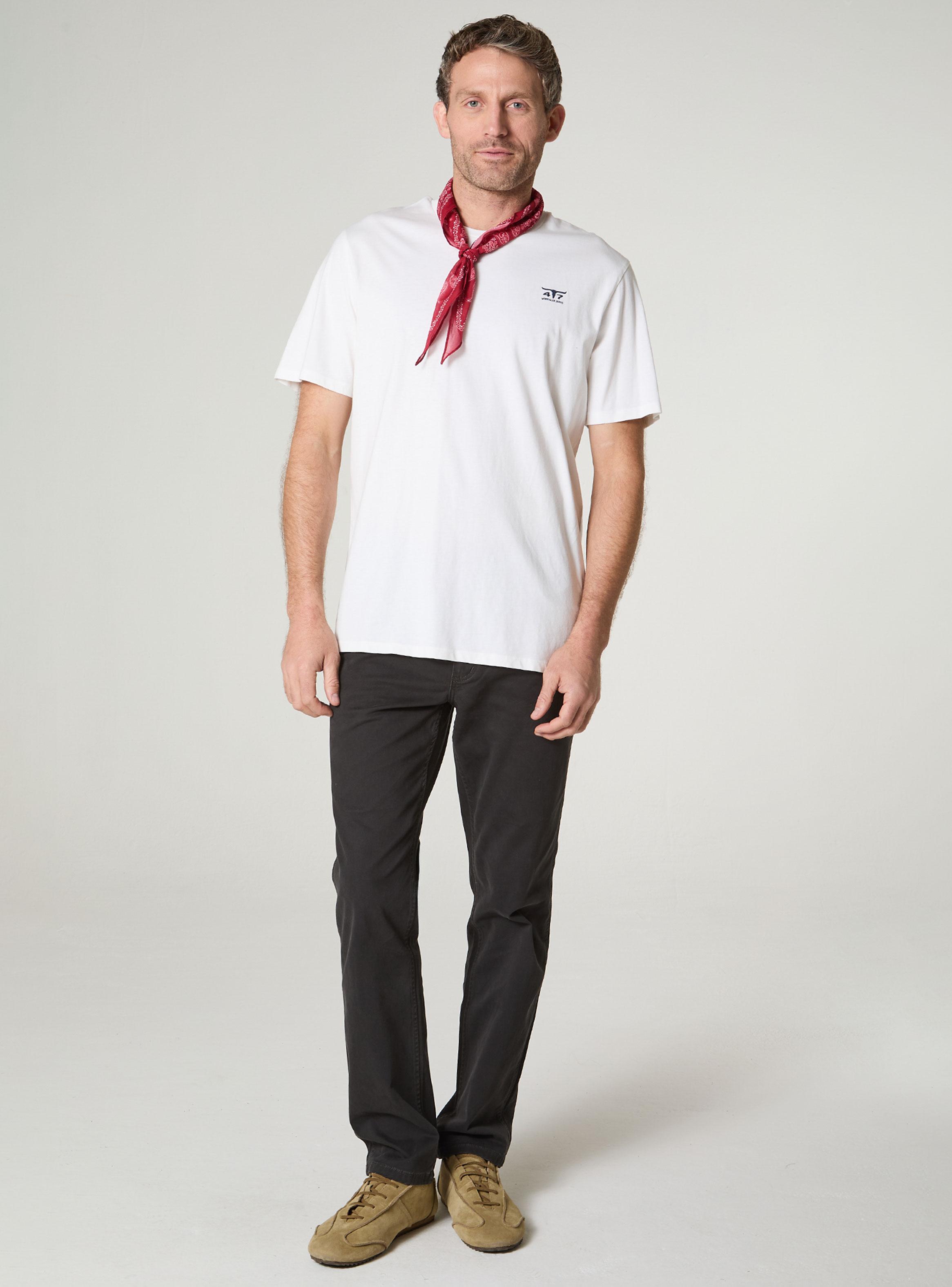 Polera Lisa con Logo Manga Corta-3
