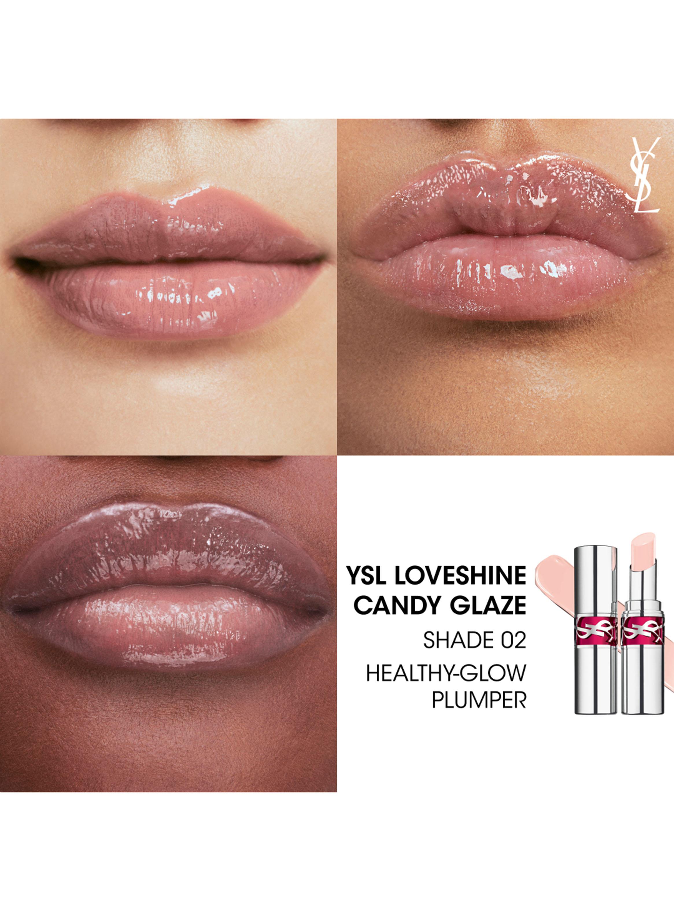 Bálsamo Labial YSL Loveshine Candy Glaze 02 Healthy Glow Plumper-3