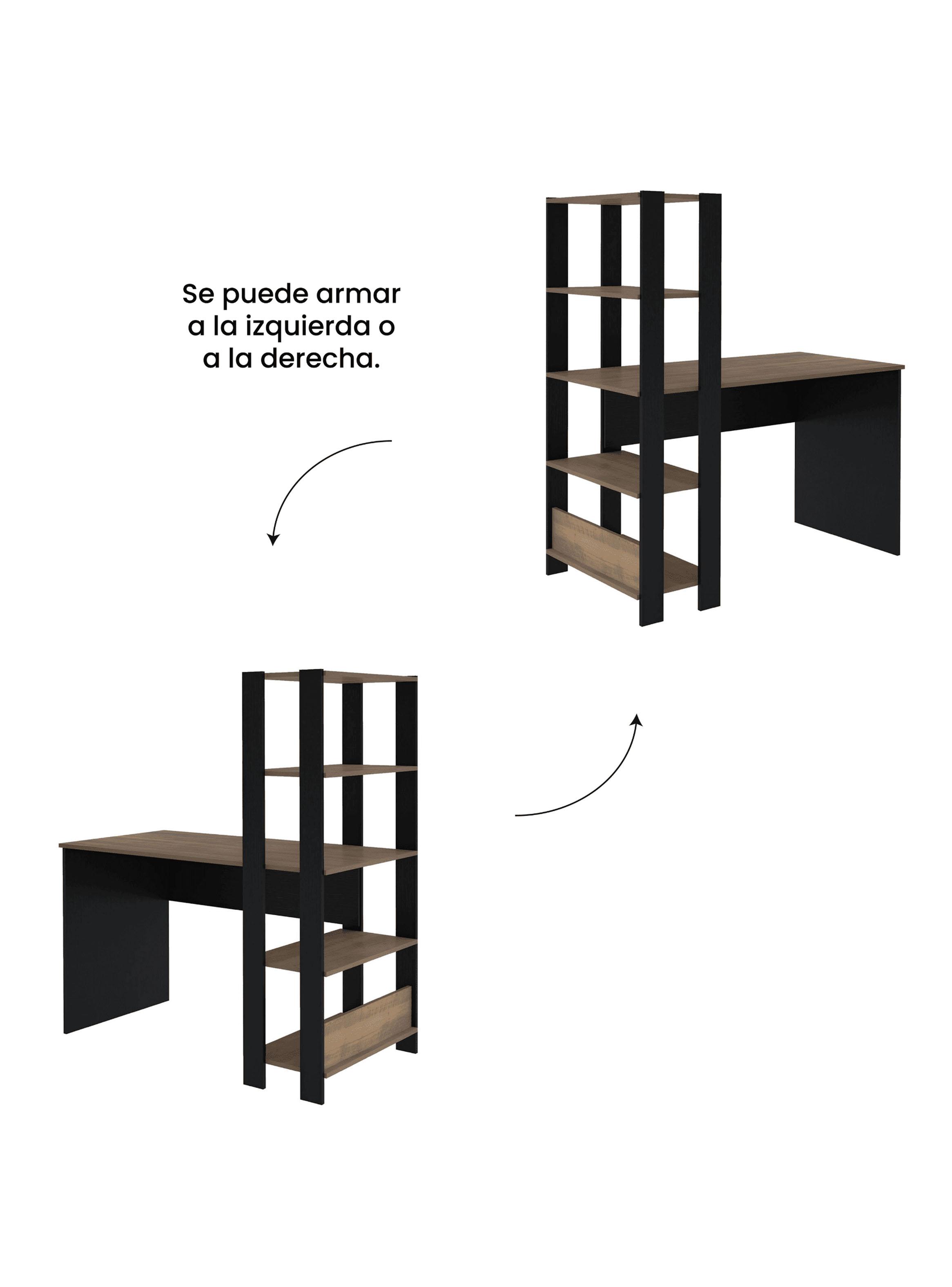 Escritorio Match Pino/Negro-4