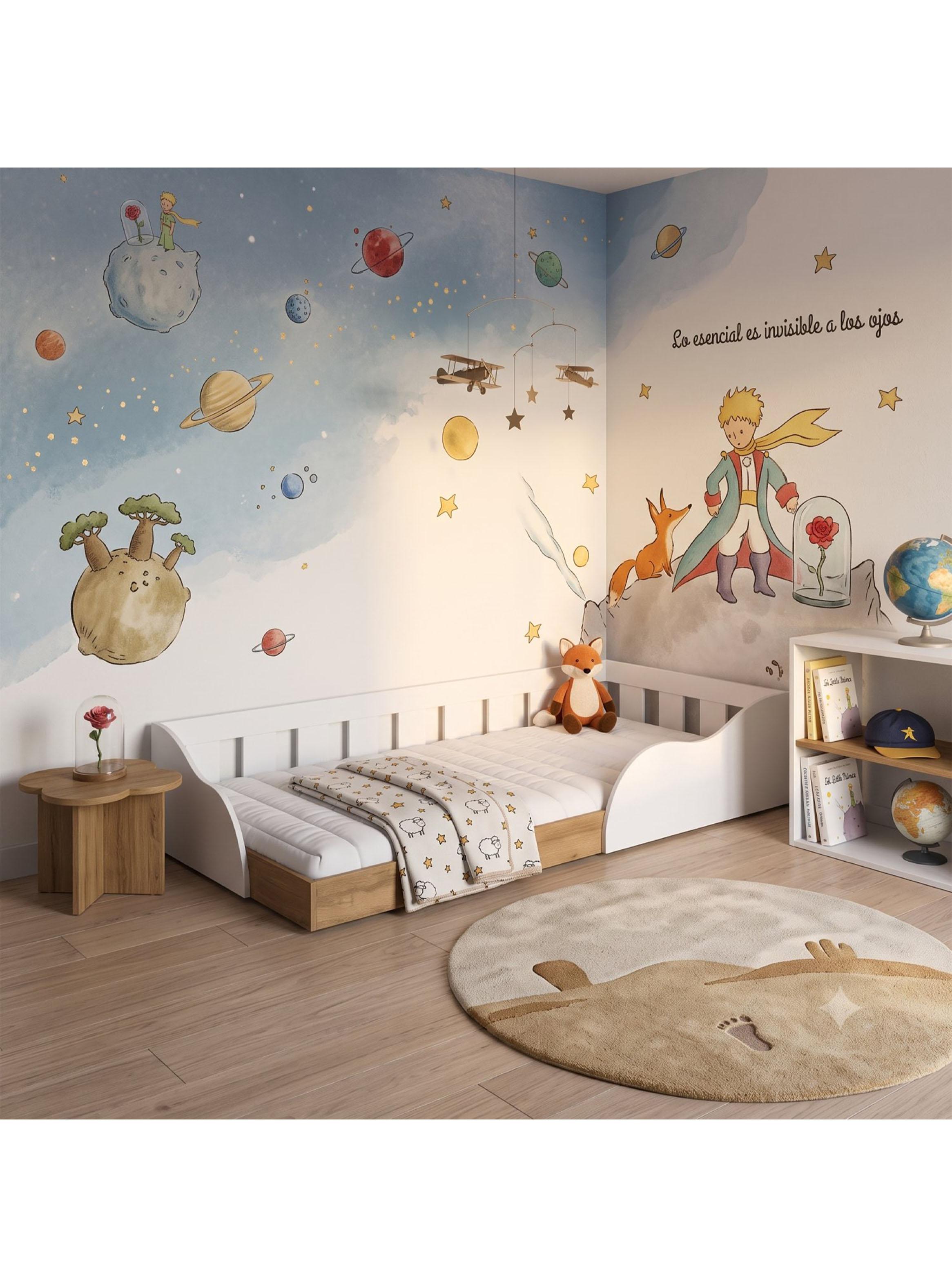 Cama Infantil Multifunción Alta 1 Plaza Memphis Blanca-4