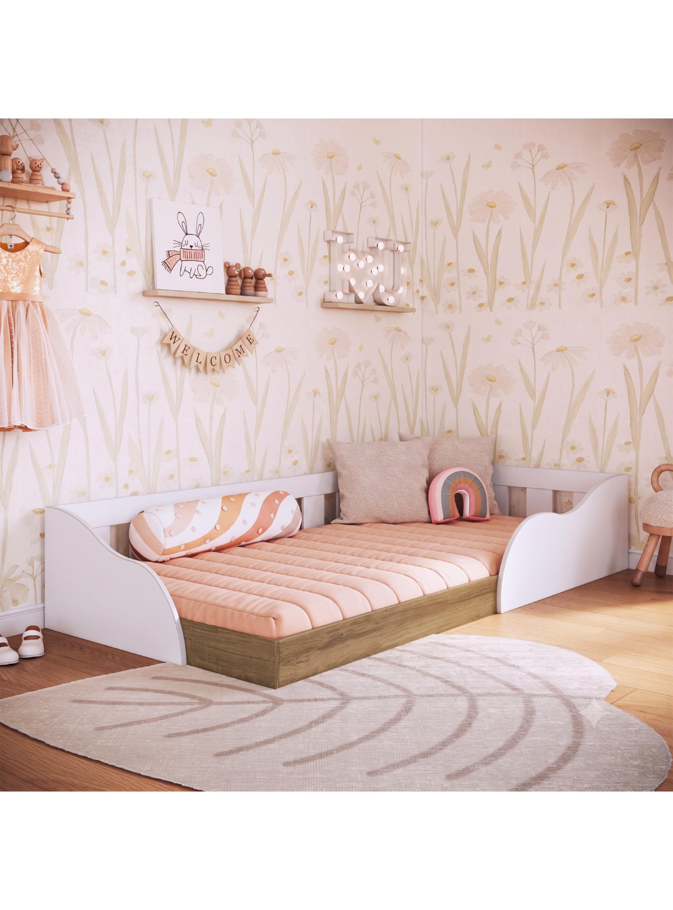 Cama Infantil Multifunción Alta 1 Plaza Memphis Blanca-3