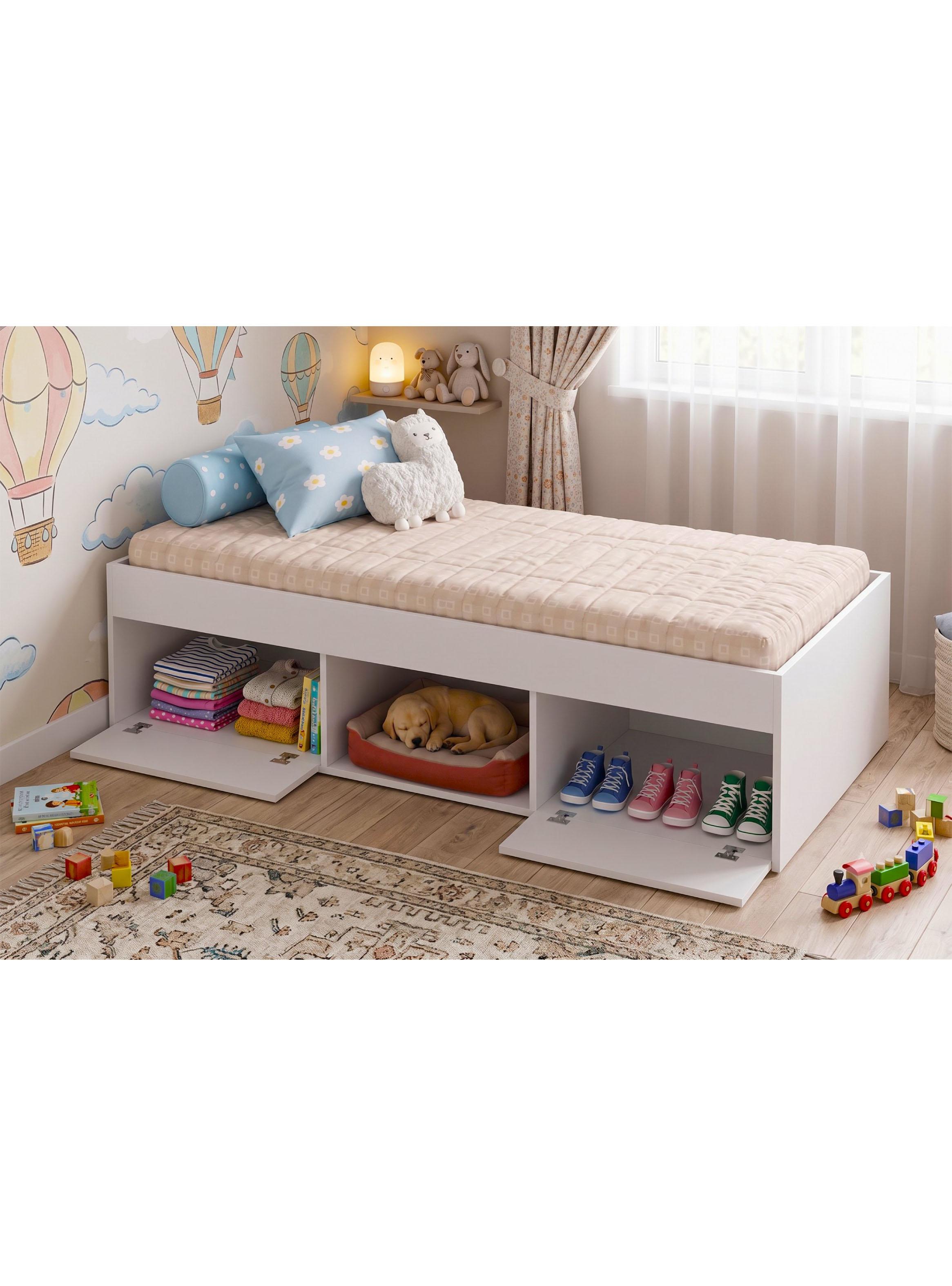 Cama Infantil Multifunción 1 Plaza Pets Blanca-3