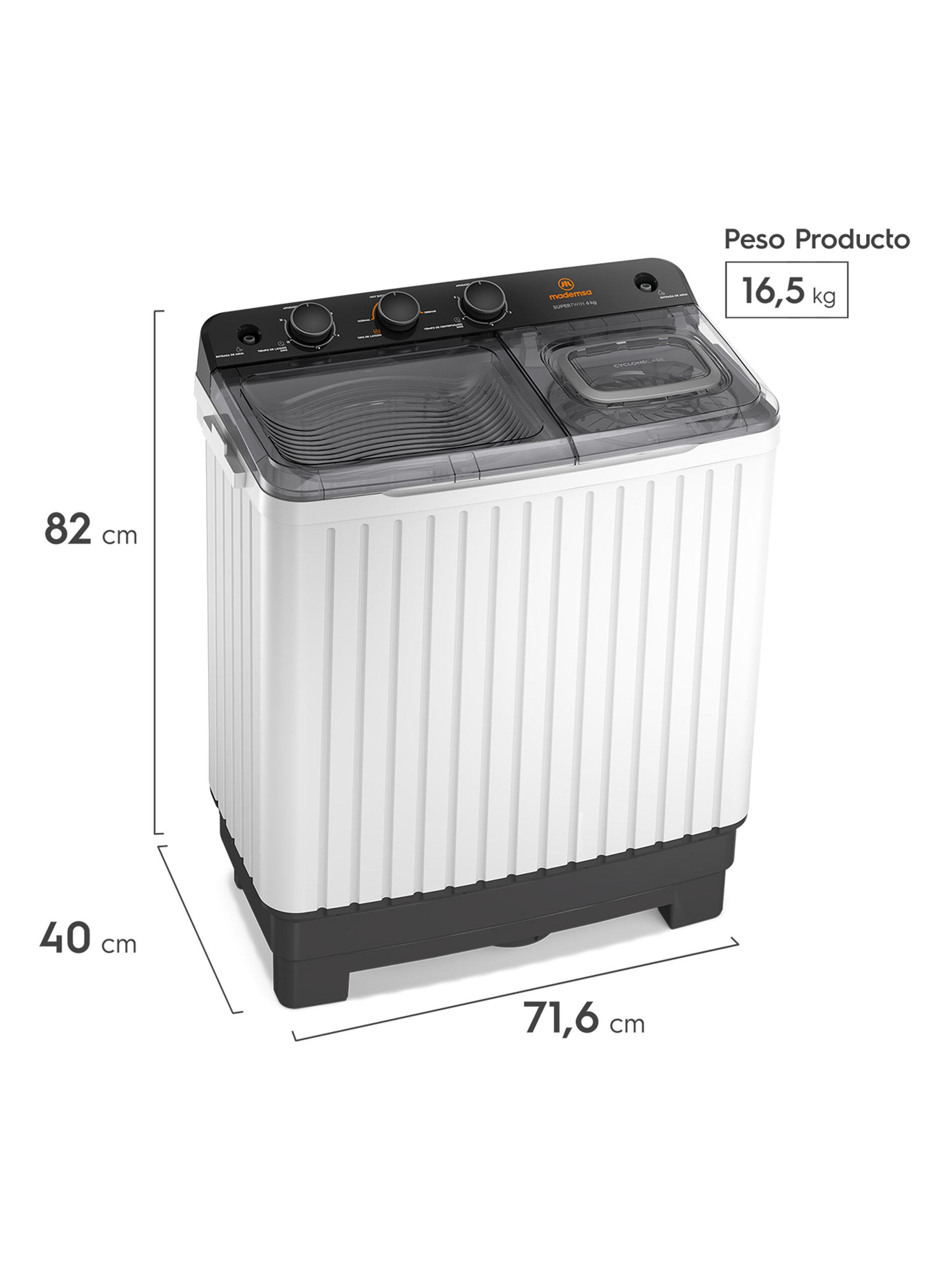 Lavadora Carga Superior Semi Automática 6 kg MWMSAT6W Blanco-2