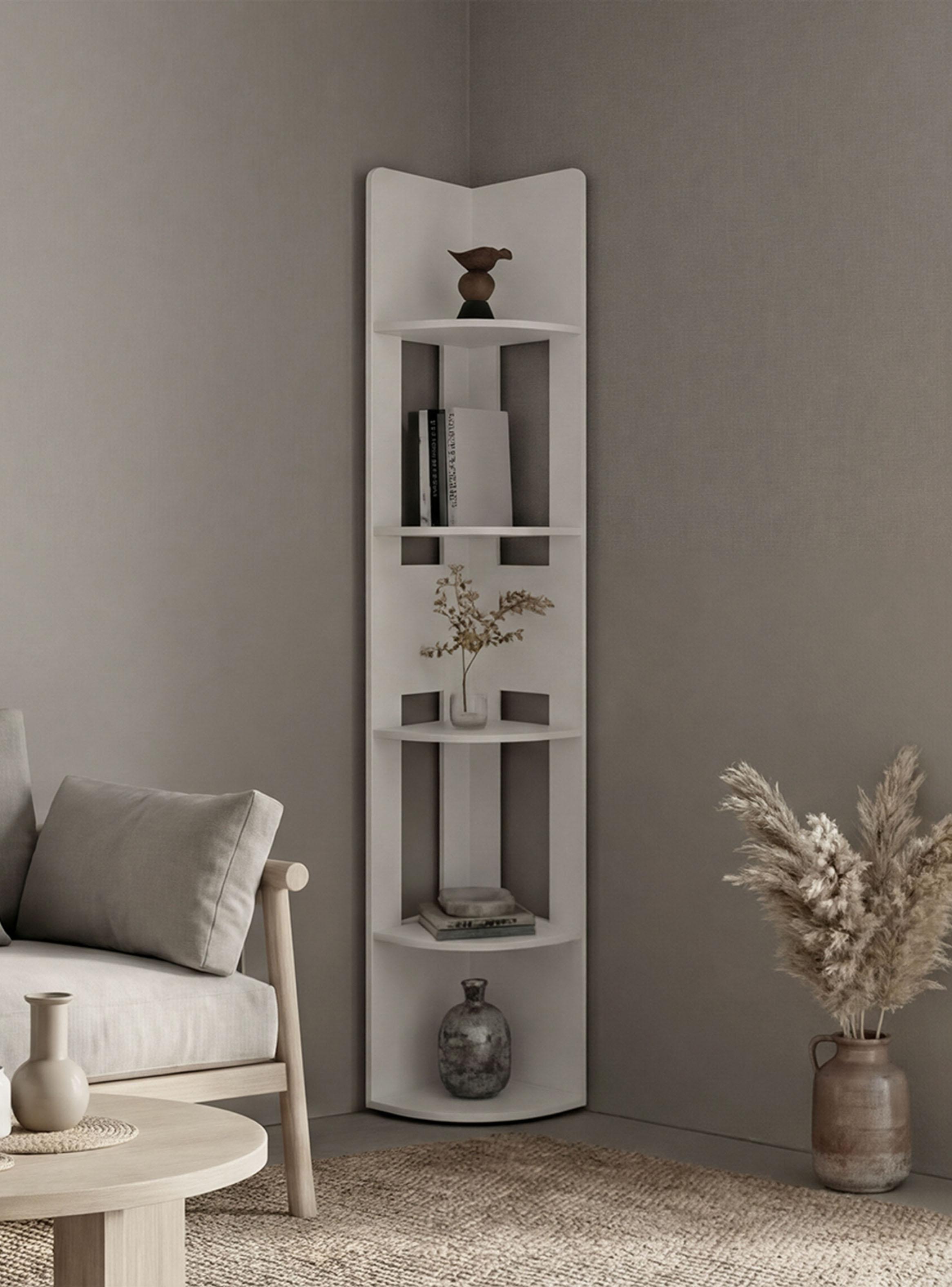 Estante Esquinero Home-E7 Blanco 180.6x30x30 cm-4