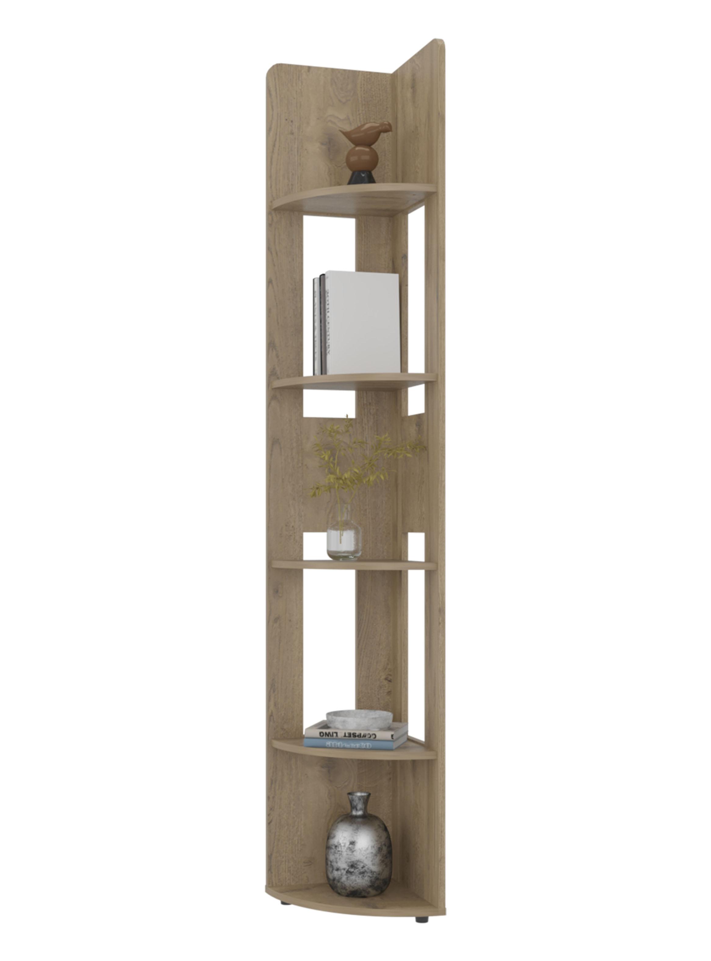 Estante Esquinero Home-E7 Macadamia 180.6x30x30 cm-3