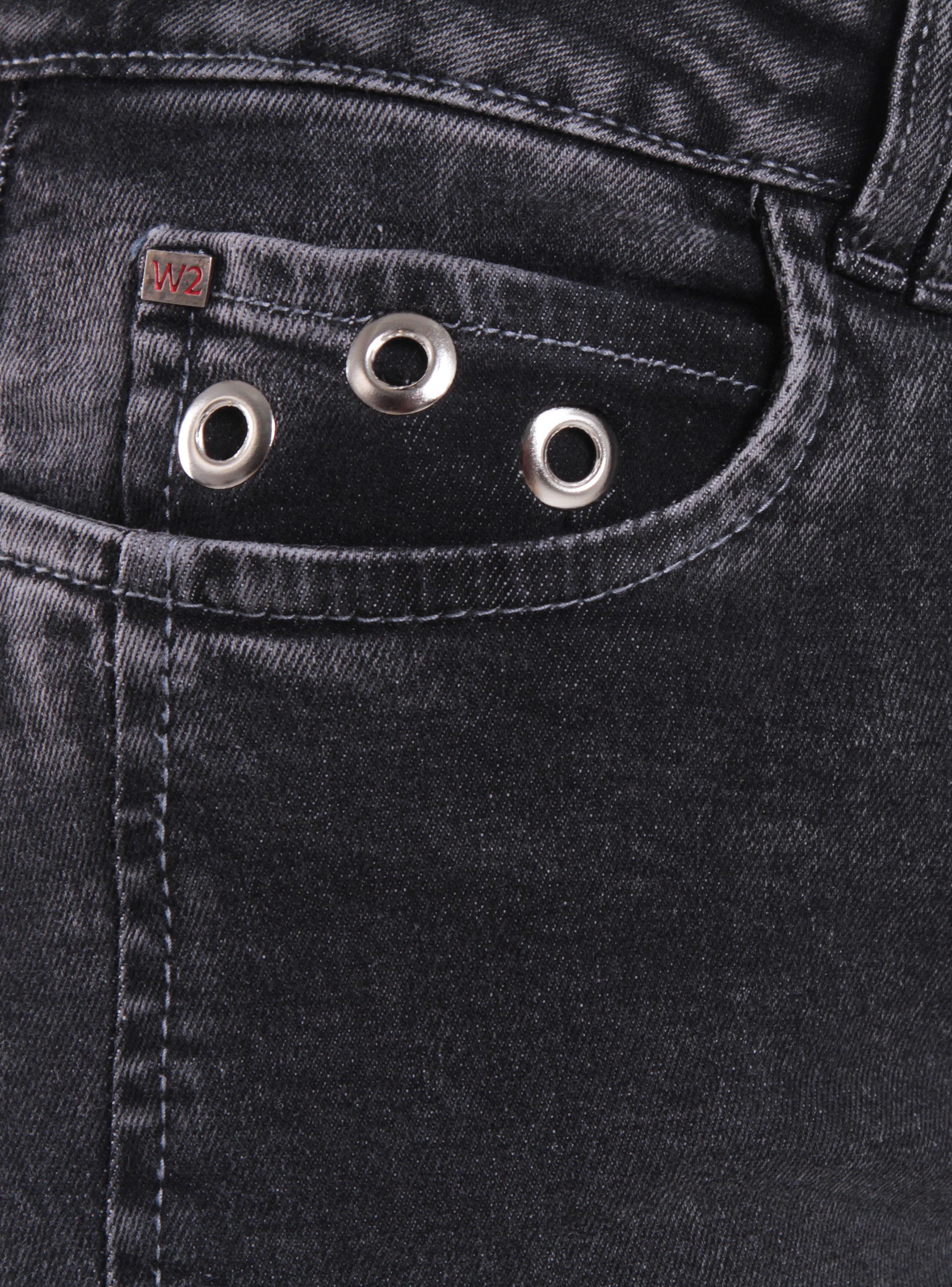 Jeans Tiro Medio con Pretina y Aplicación de Ojetillos-2