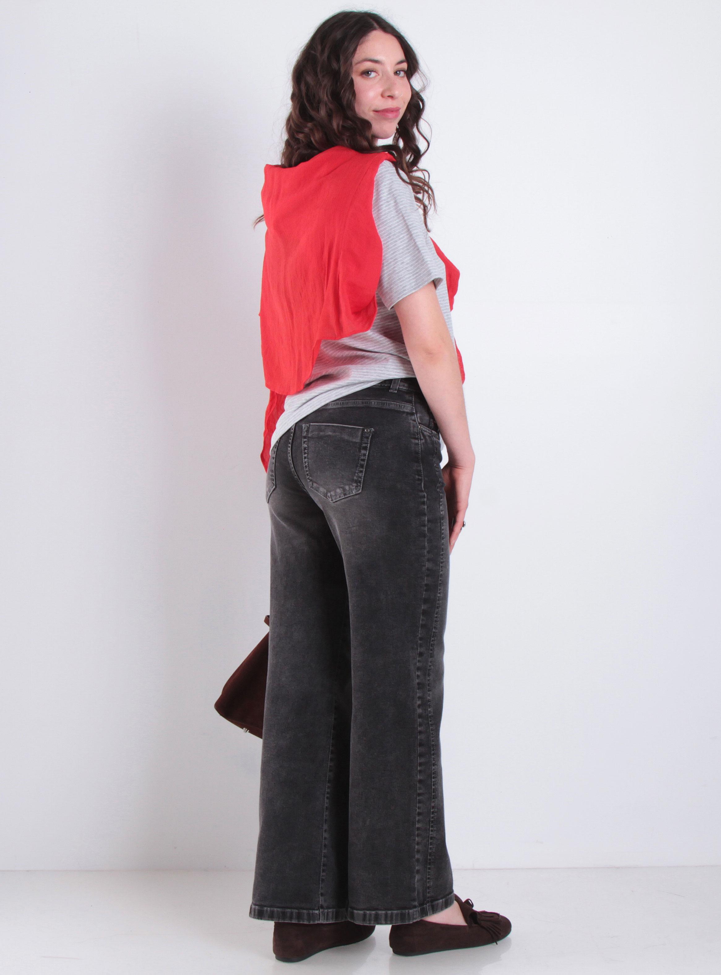 Jeans Tiro Medio con Pretina y Aplicación de Ojetillos-4
