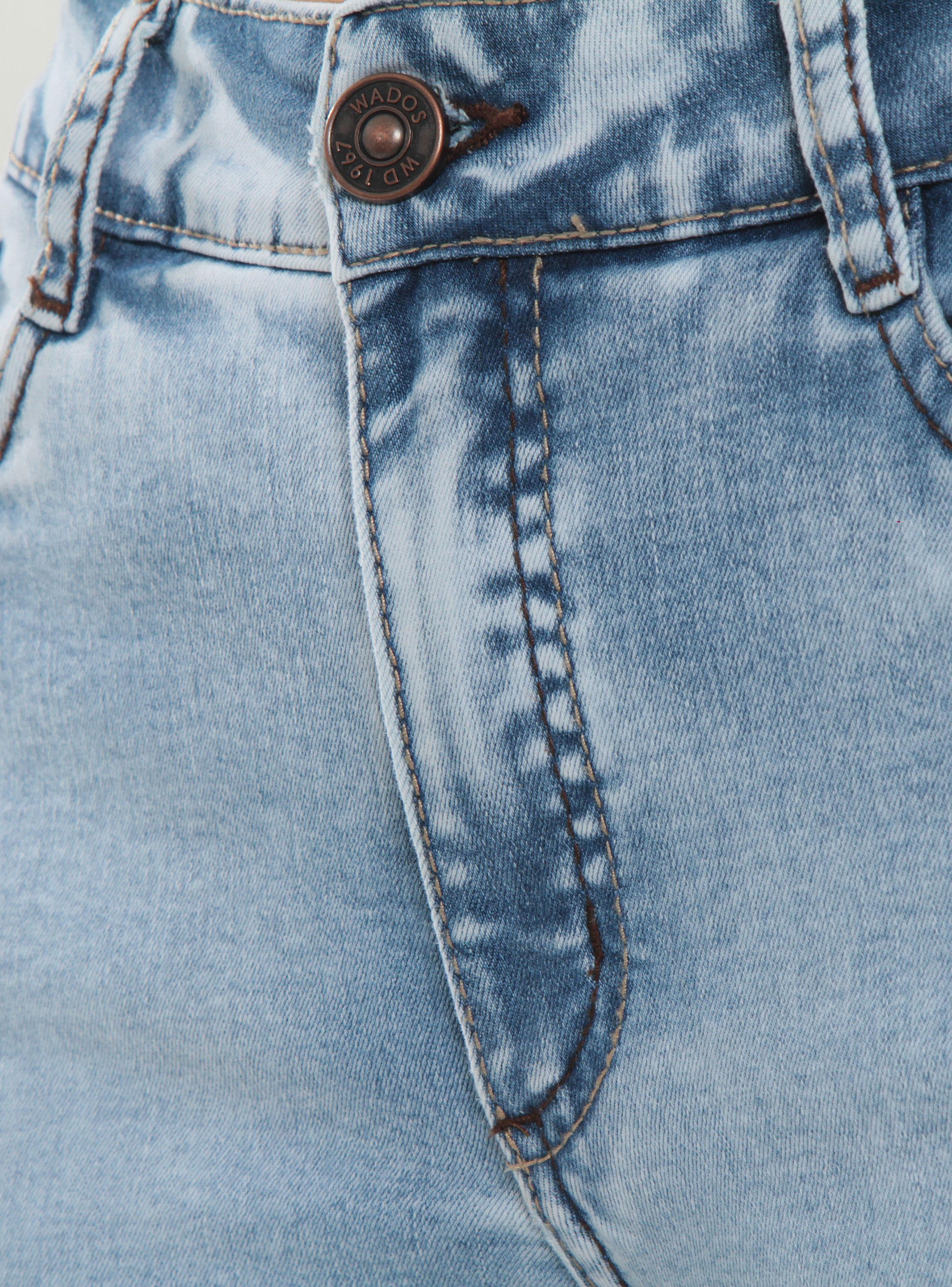 Jeans Tiro Medio Wide Leg Pretina 3019-2
