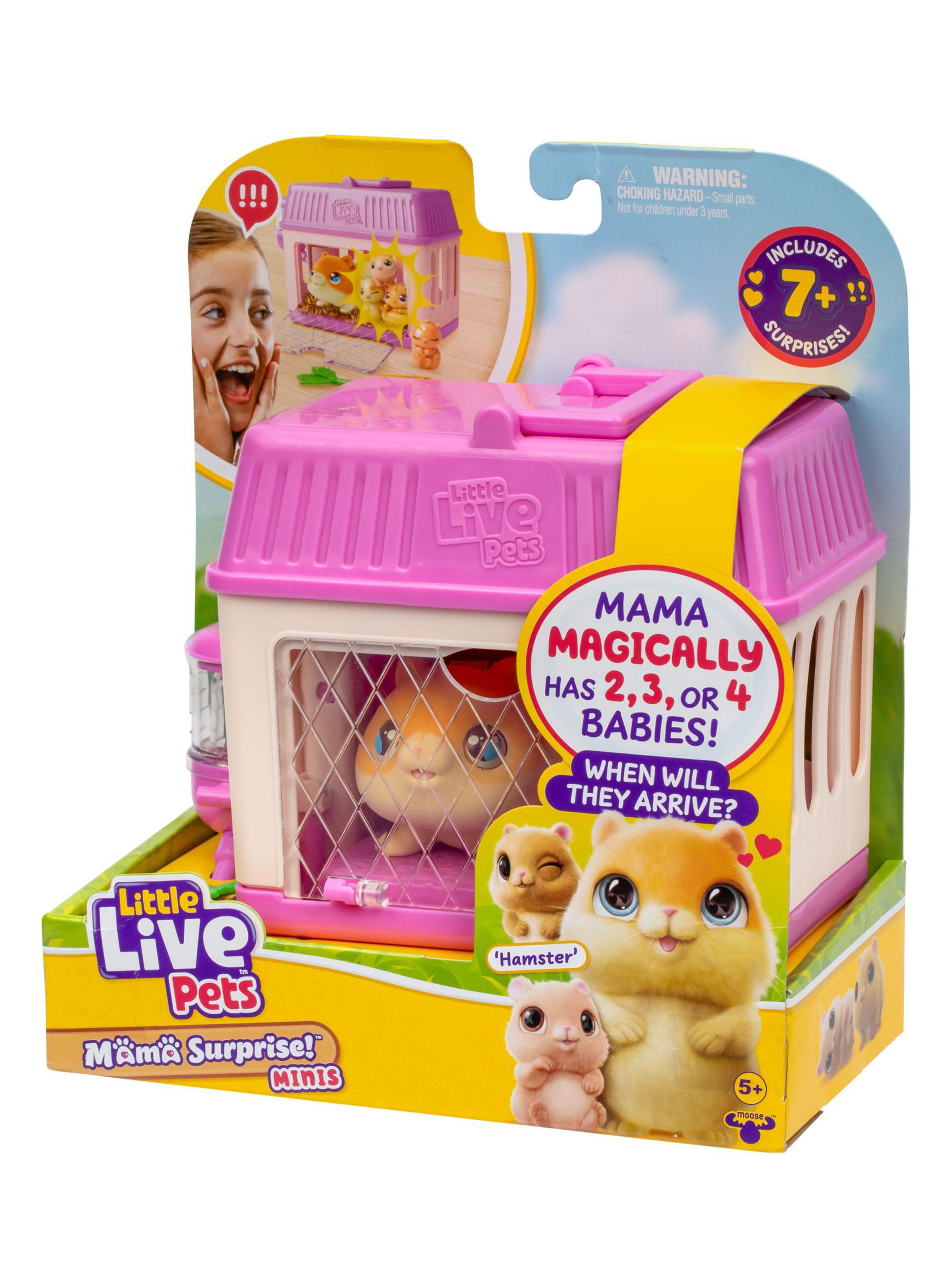 Set de Animales Mamá Sorpresa Hamster Rosada-4