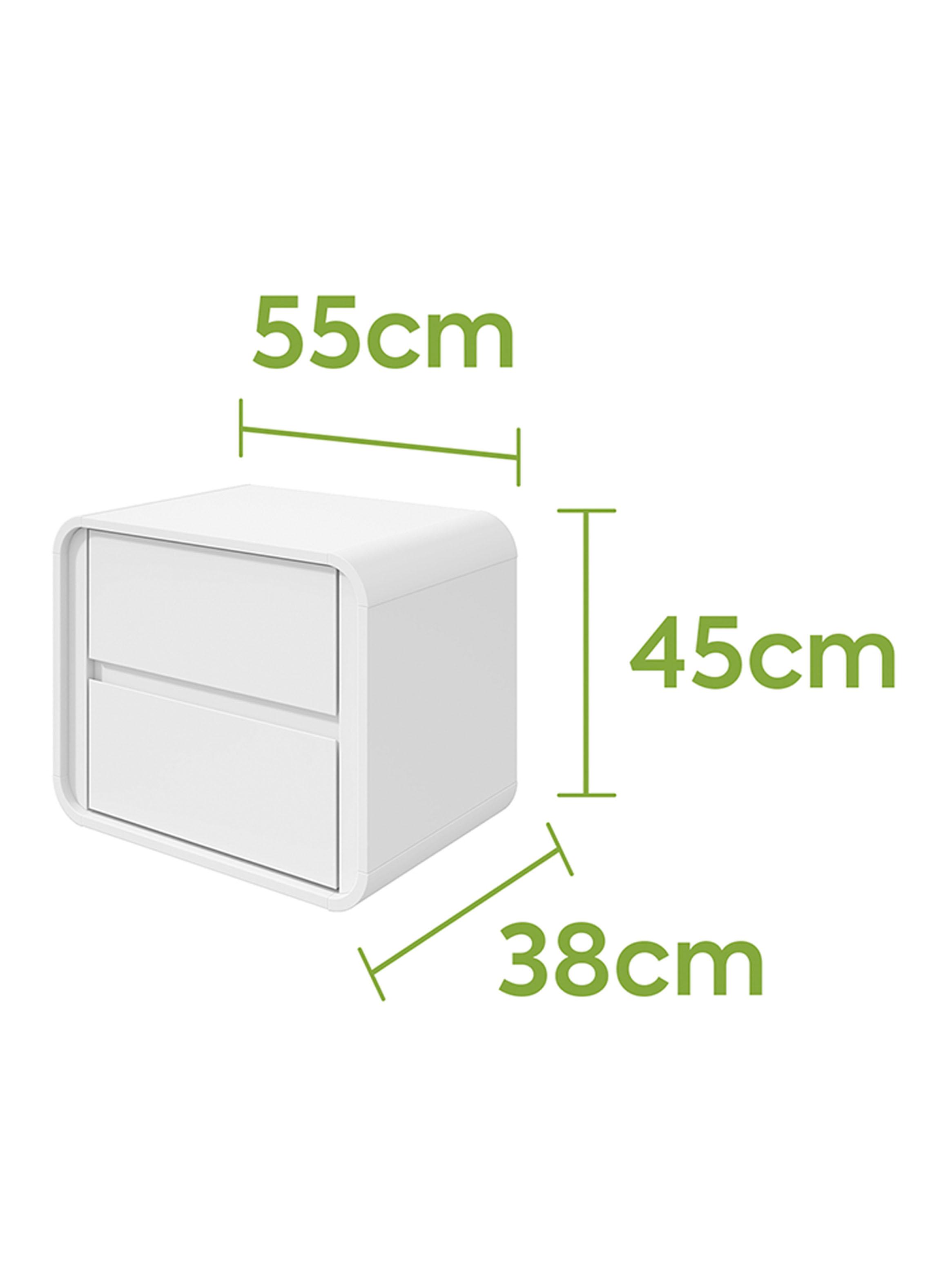Velador 2 Cajones Loop 55x38x45 cm-1