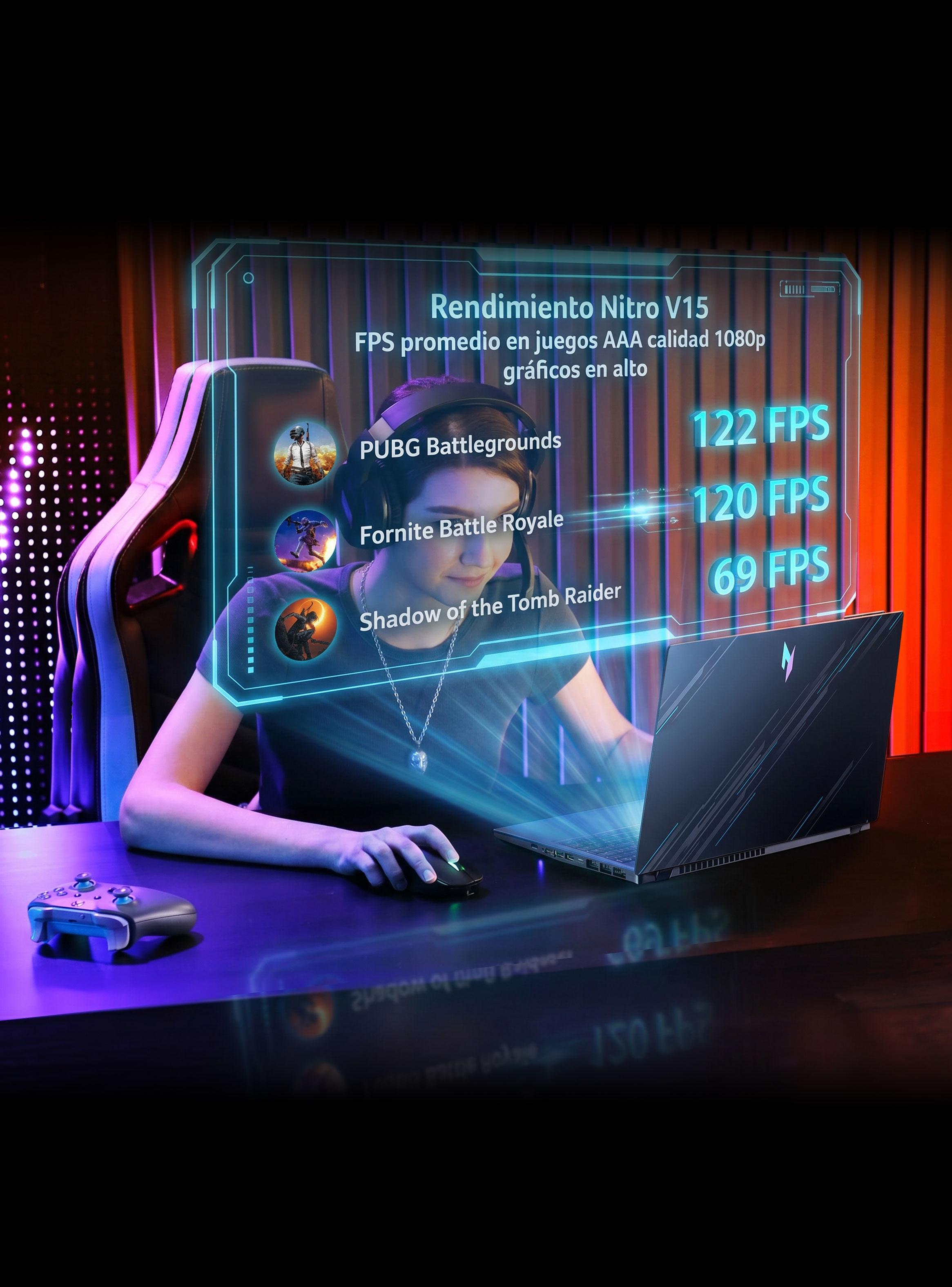 Notebook Gamer Nitro V15 ANV15-41-R6HJ-2 AMD Ryzen 5 RTX 3050 16GB RAM 512GB SSD 15.6'' 165Hz-5