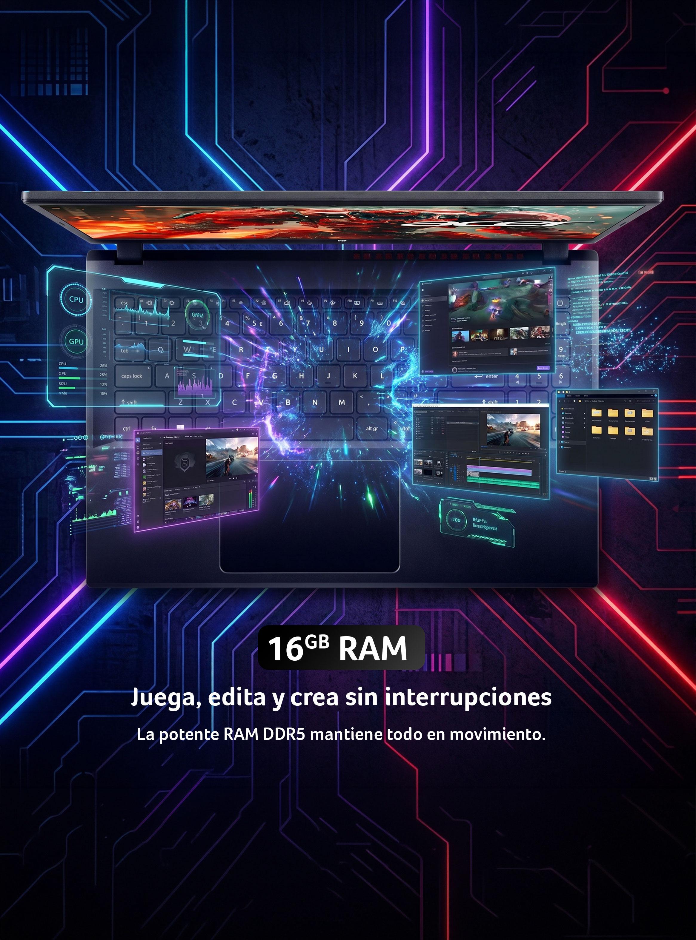 Notebook Gamer Nitro V15 ANV15-41-R6HJ-2 AMD Ryzen 5 RTX 3050 16GB RAM 512GB SSD 15.6'' 165Hz-8