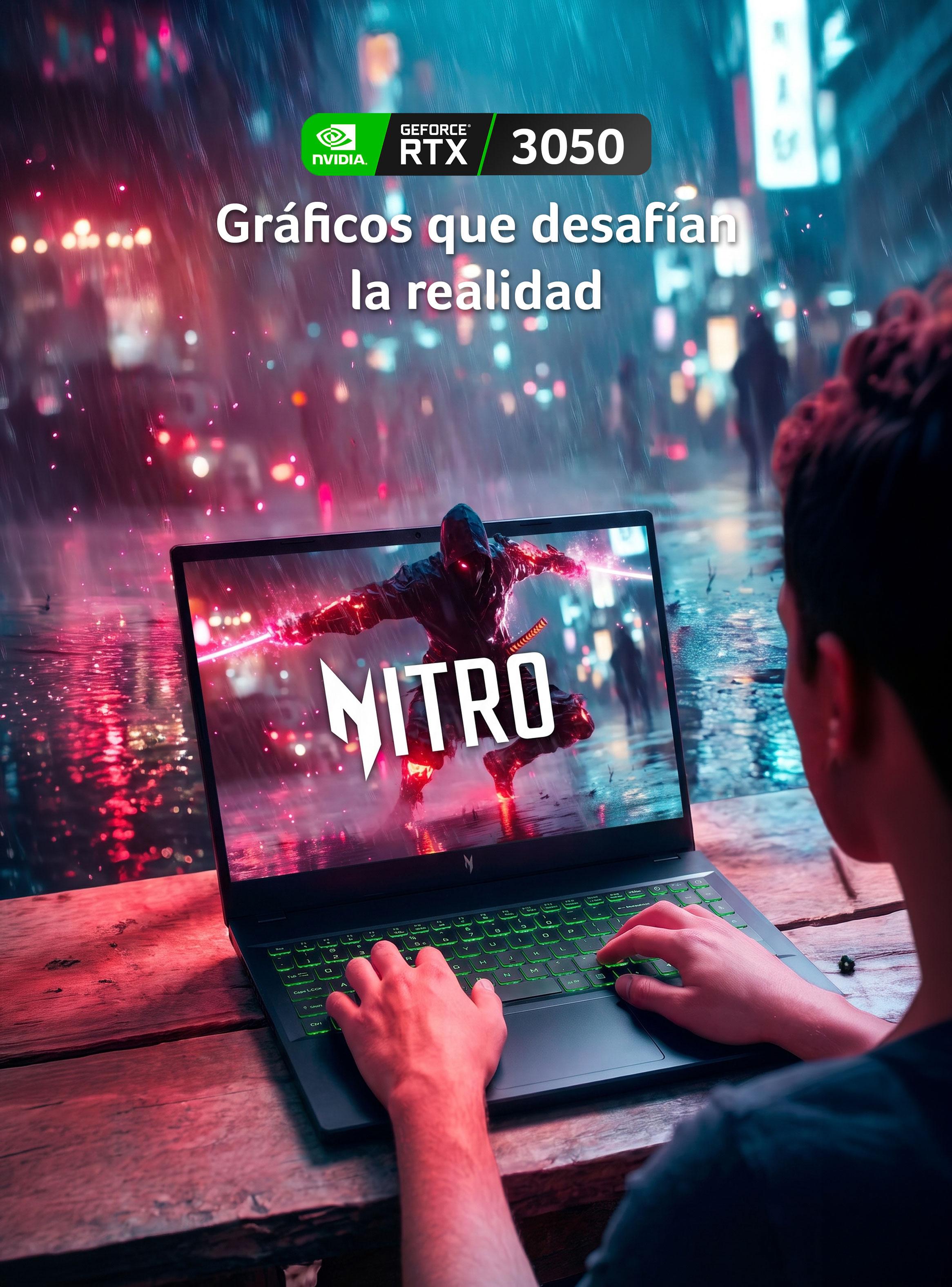 Notebook Gamer Nitro V15 ANV15-41-R6HJ-2 AMD Ryzen 5 RTX 3050 16GB RAM 512GB SSD 15.6'' 165Hz-3
