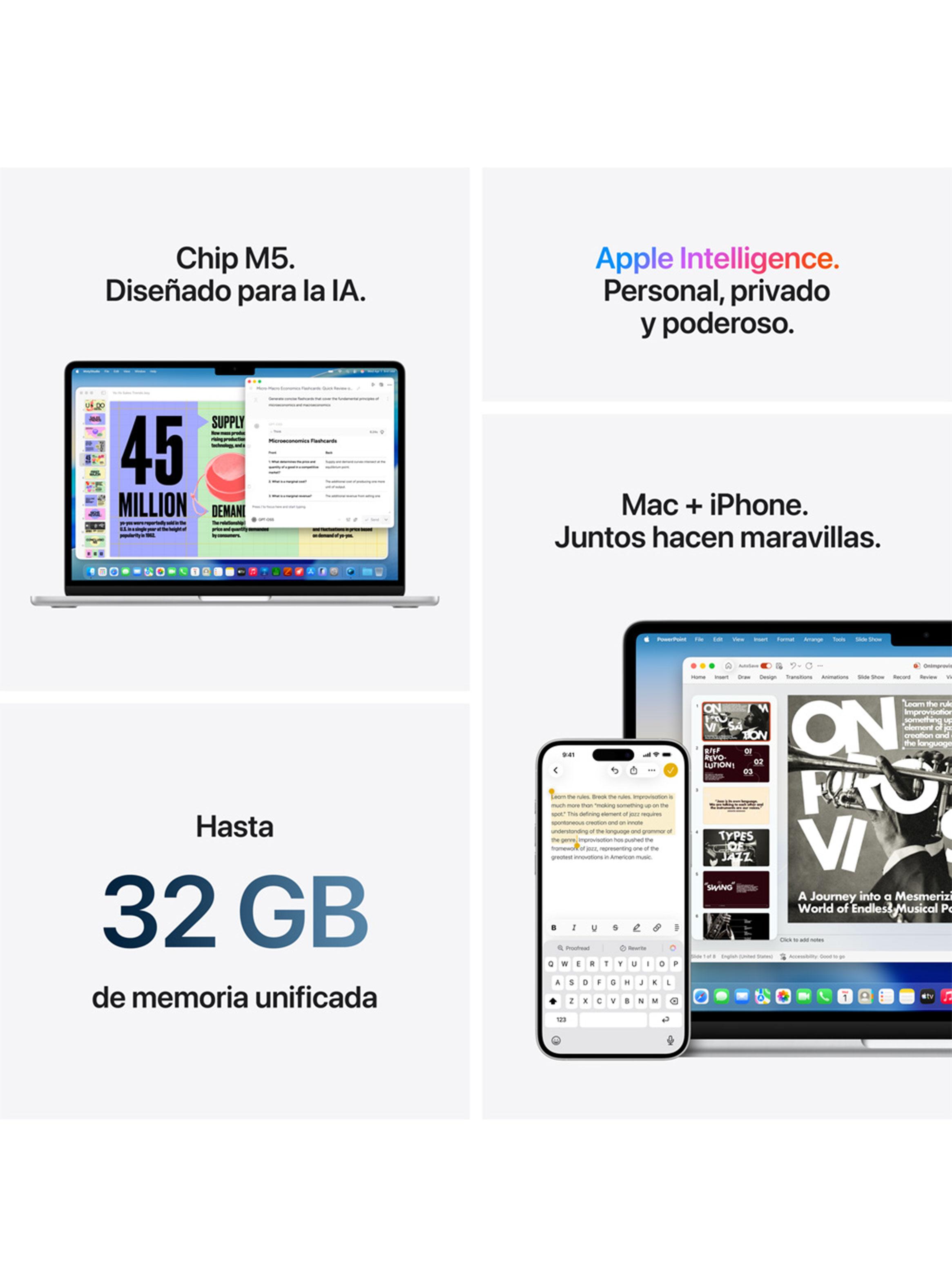 Apple MacBook Air 15 Chip M5 16GB RAM 512GB SSD 15'' 60Hz Blanco Estrella-5