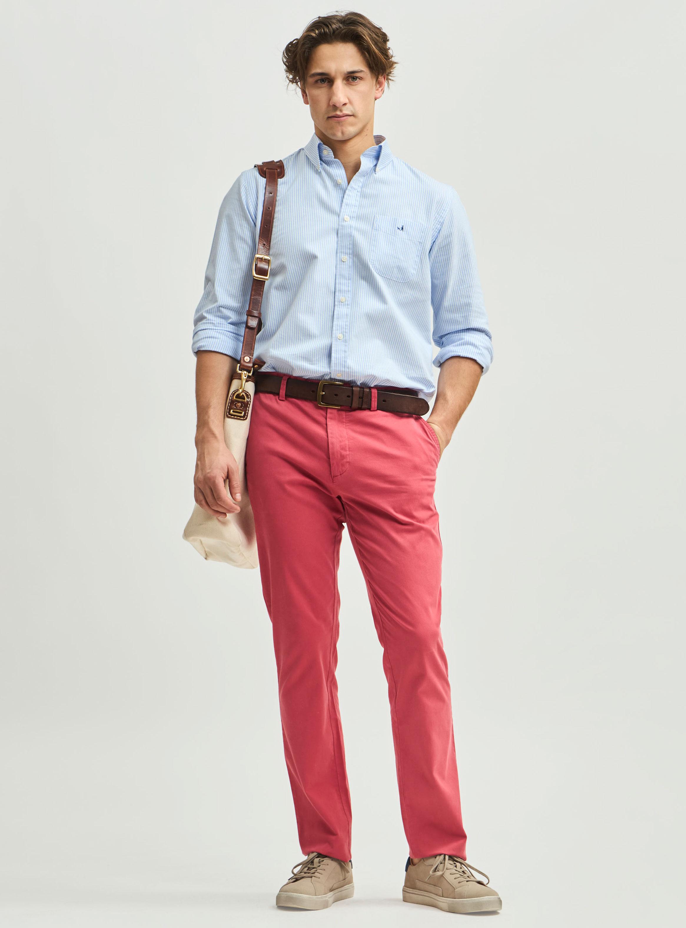 Camisa Sport Button Down Weekend Oxford Bengal Stripes-3
