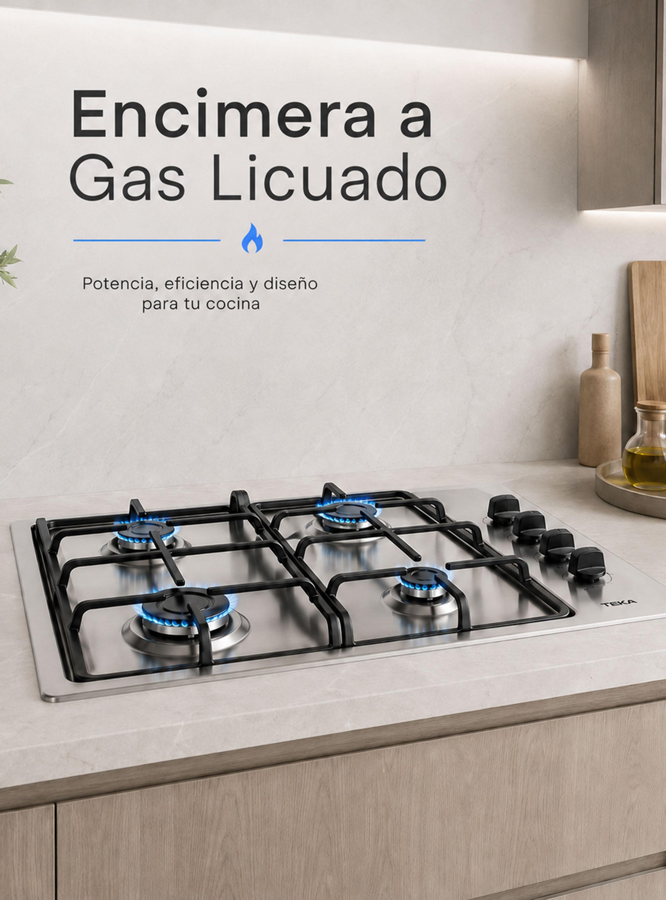 Encimera Gas Licuado 4 Platos HLX540 KBB0C IX-5