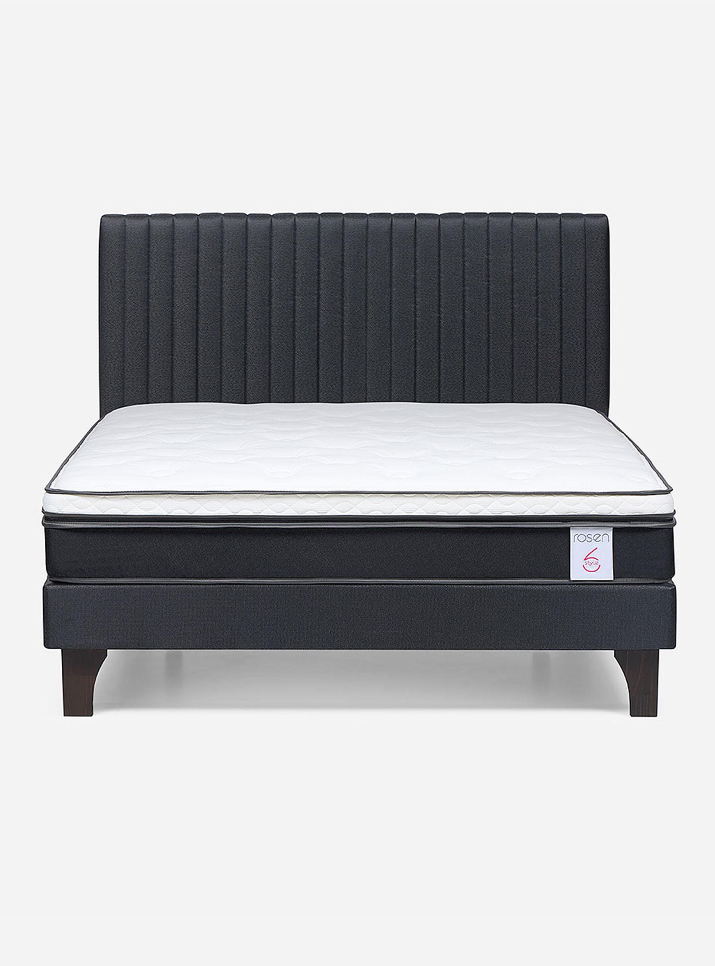 Cama Europea New Style 6 1.50X2.00 Base Normal R Lucio Grafito-1