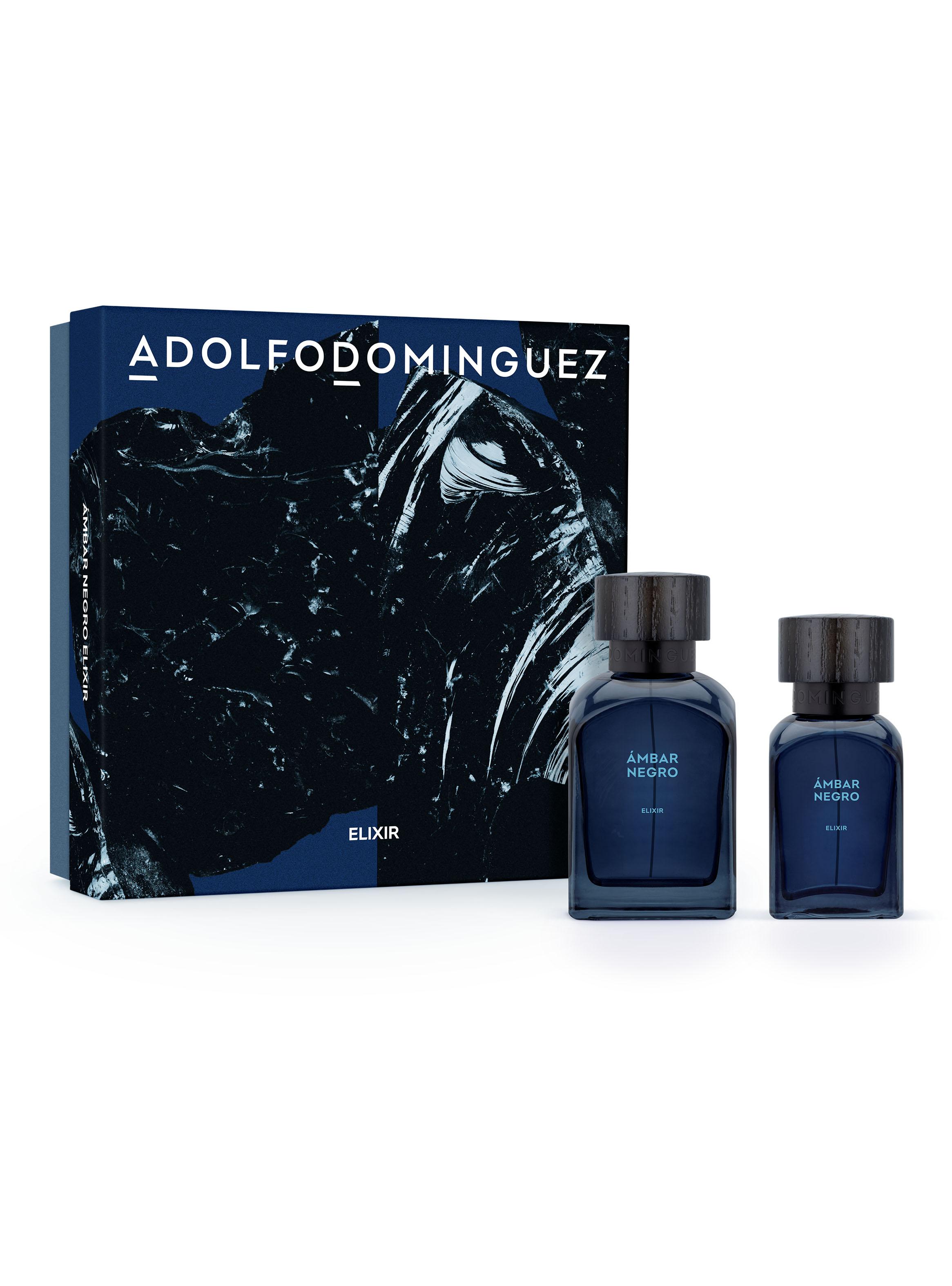 Set de Perfume Ámbar Negro Elixir Parfum Hombre 60 ml + 120 ml-1