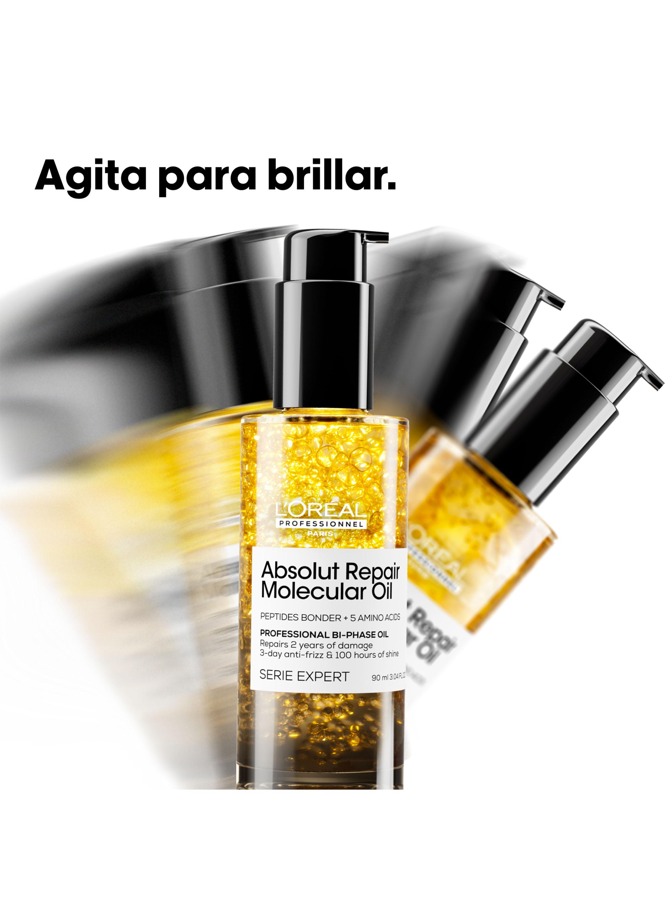 Set Duo Profesional Reparación Profunda Aceite 90 ml + Mini Aceite Absolut Repair Molecular 30ml-3