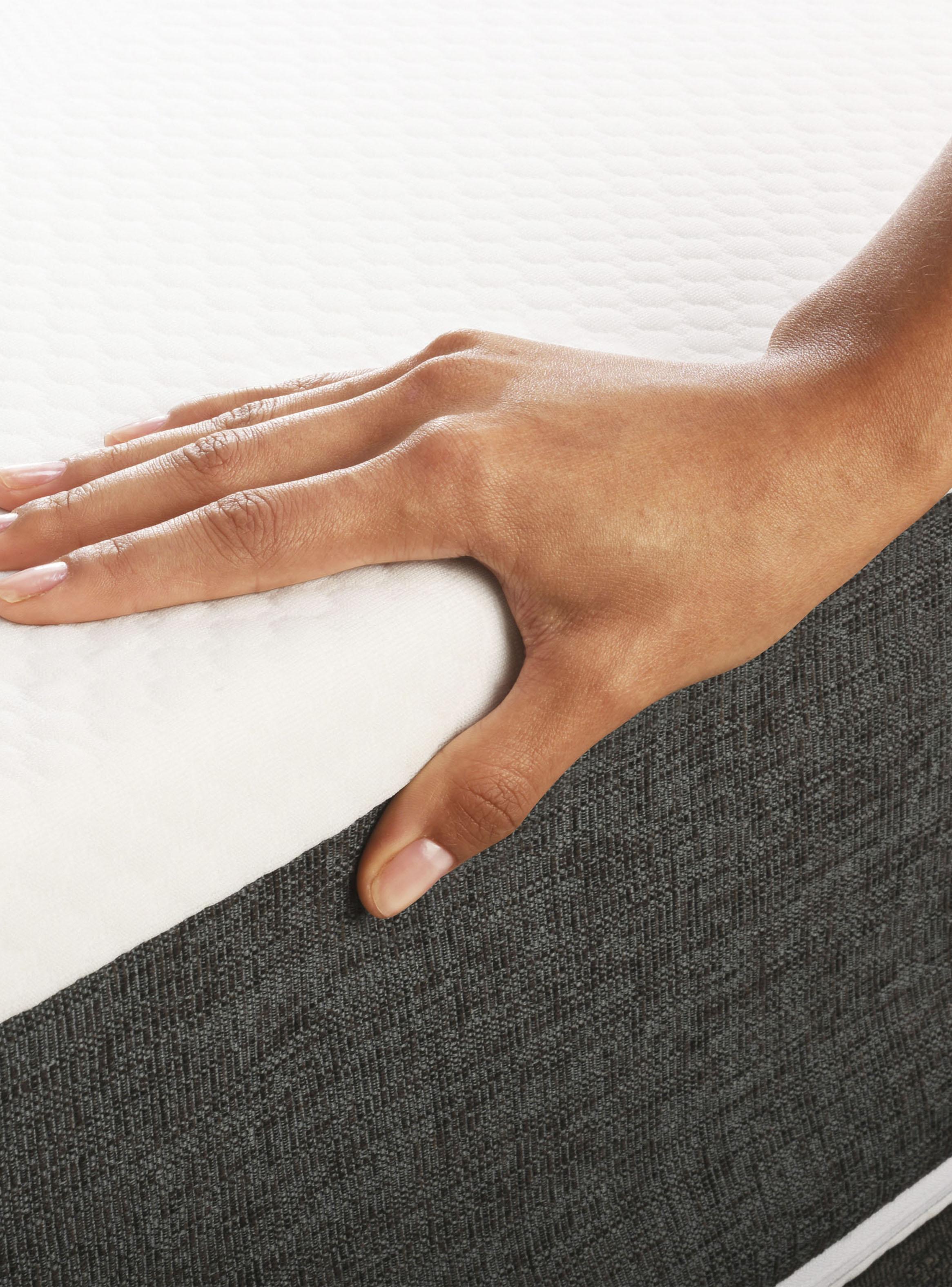Cama Europea New Ortopedic King + Respaldo Gris Tapizado-5