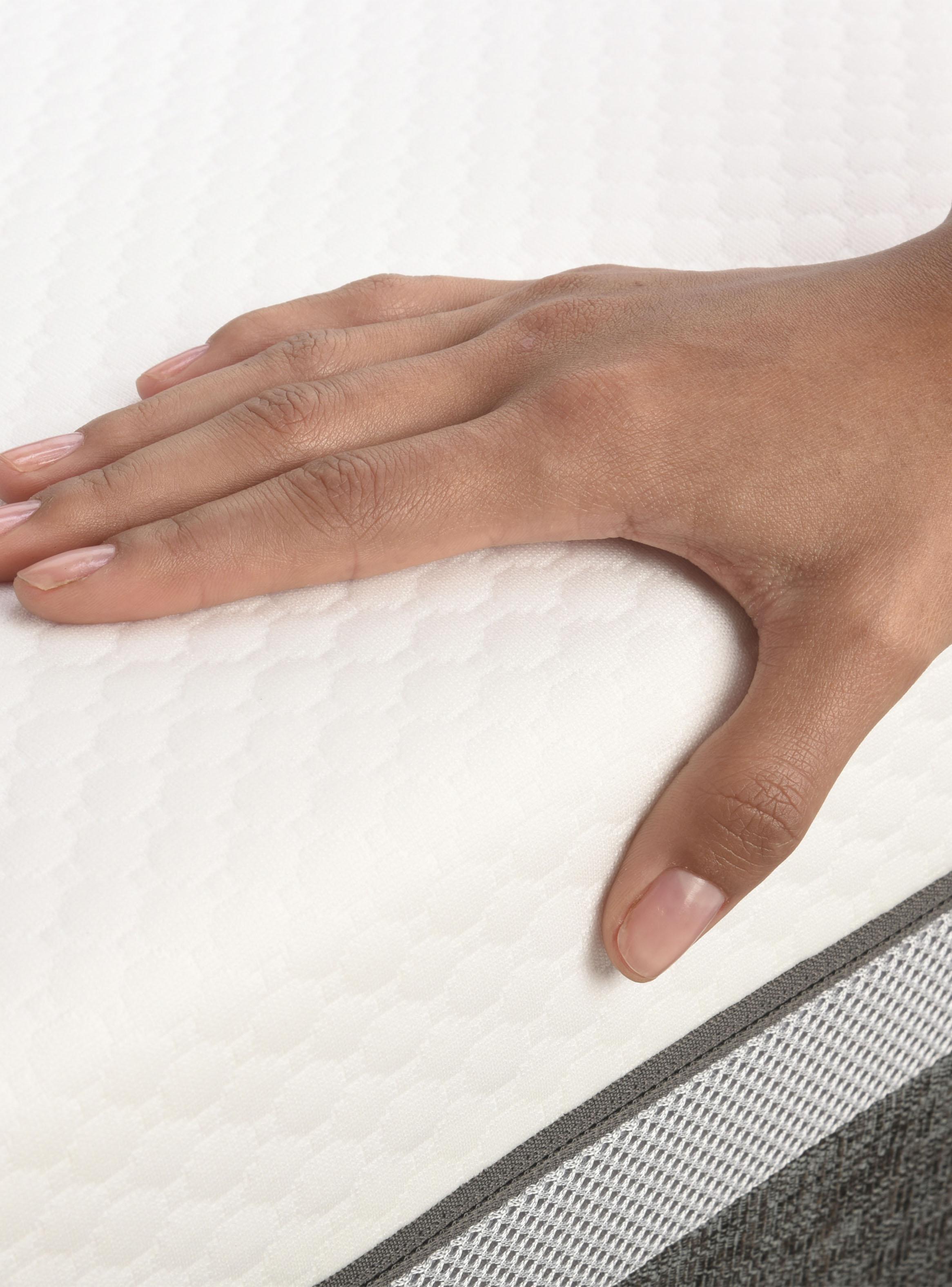 Cama Europea Ortopedic Advance 2 Plazas Base Normal + Respaldo Gris Tapizado-5