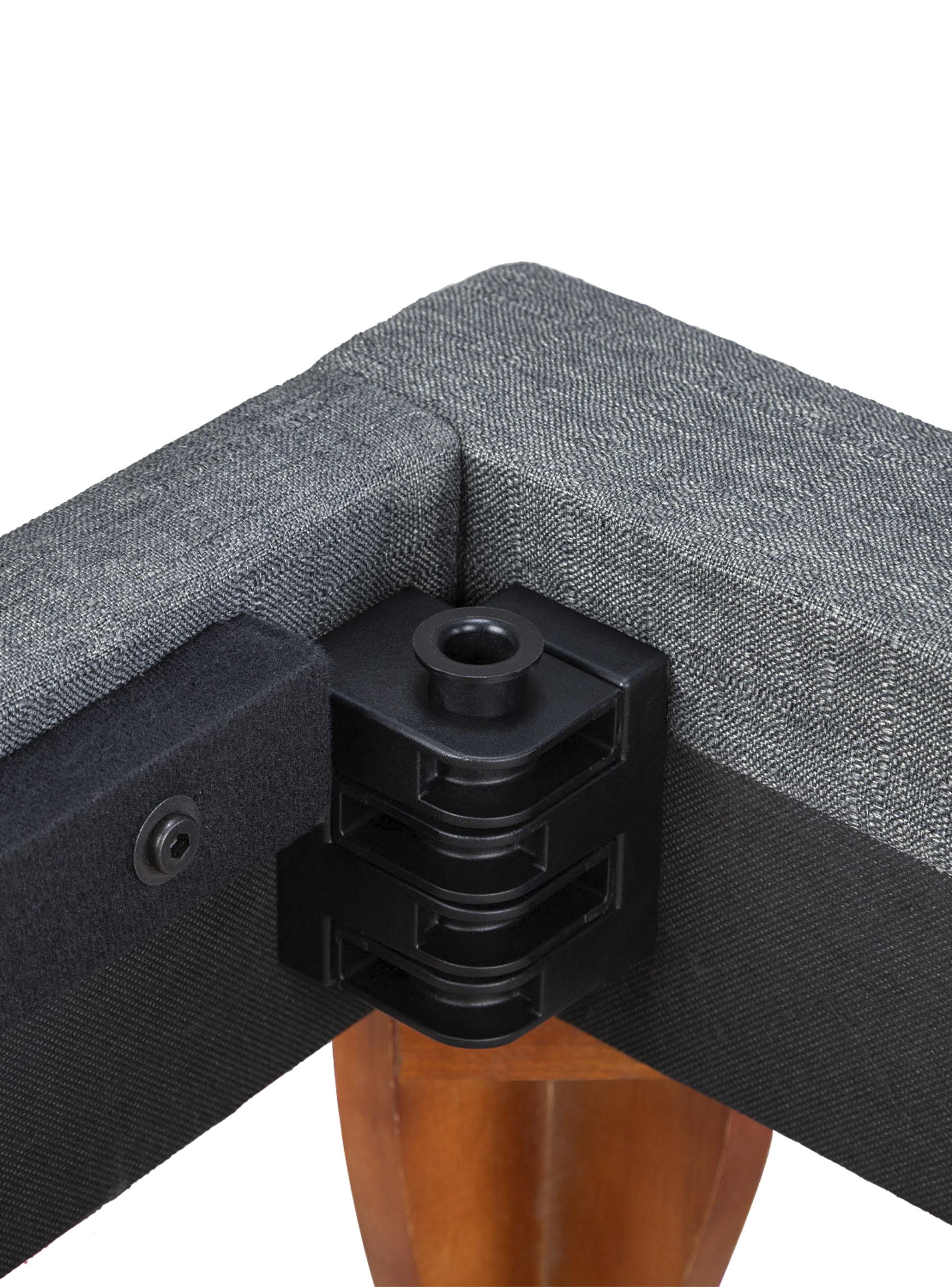 Cama Europea Box Ortopedic 2 Plazas Respaldo Gris Tapizado-3