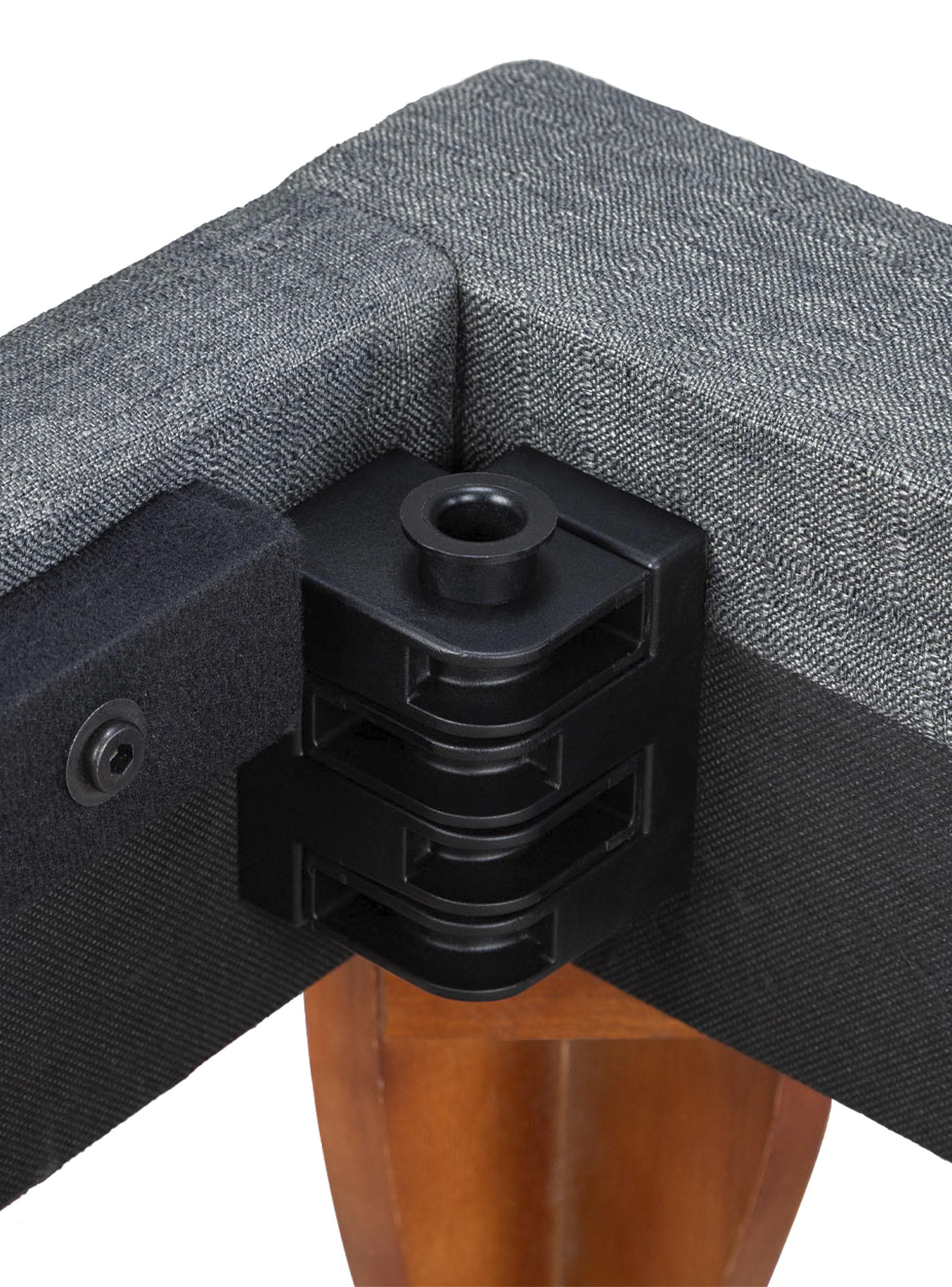 Cama Europea Box New Ortopedic King Respaldo Gris Tapizado-3