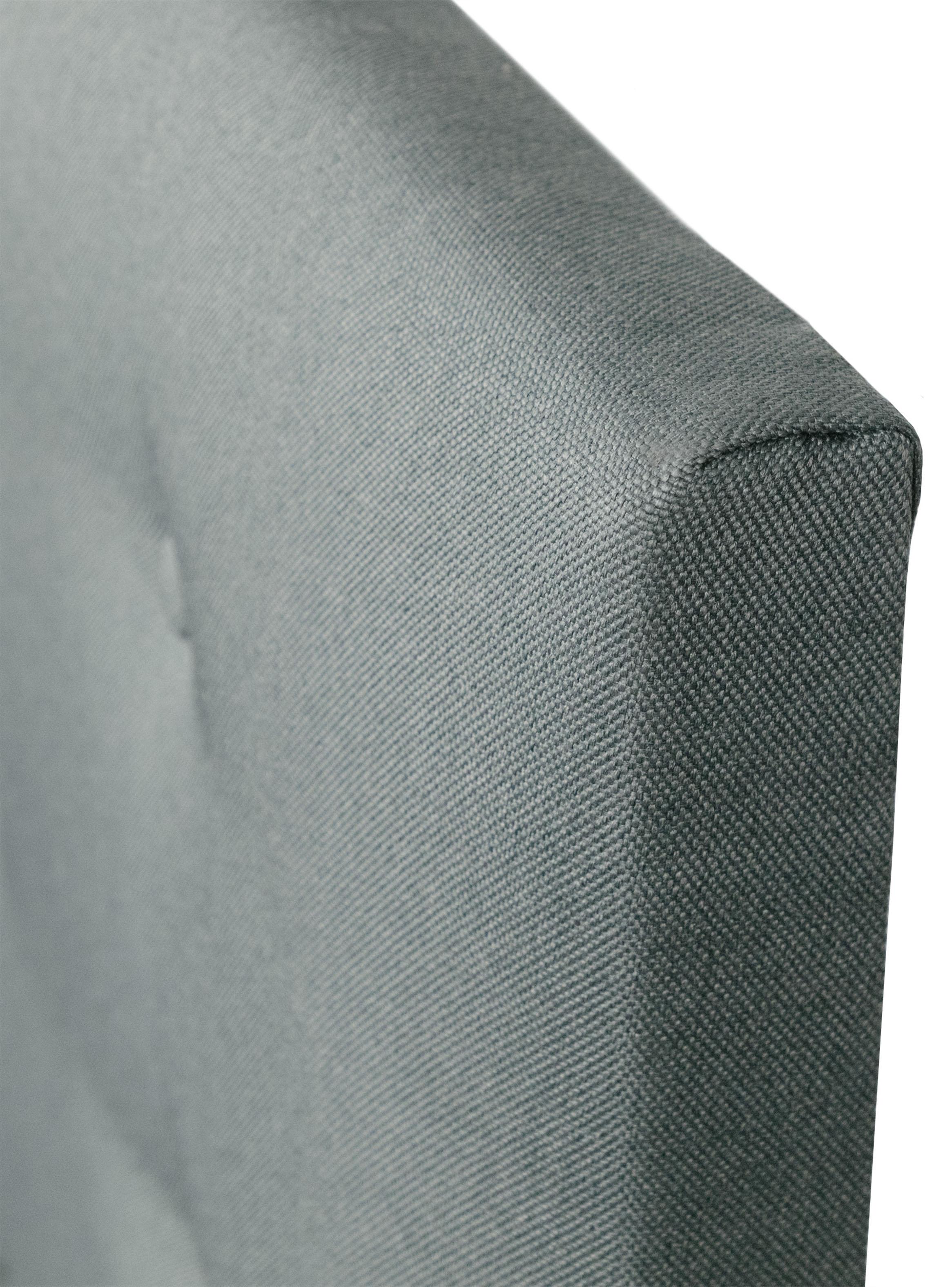 Cama Europea Premium Full Base Normal + Respaldo Gris Tapizado-5