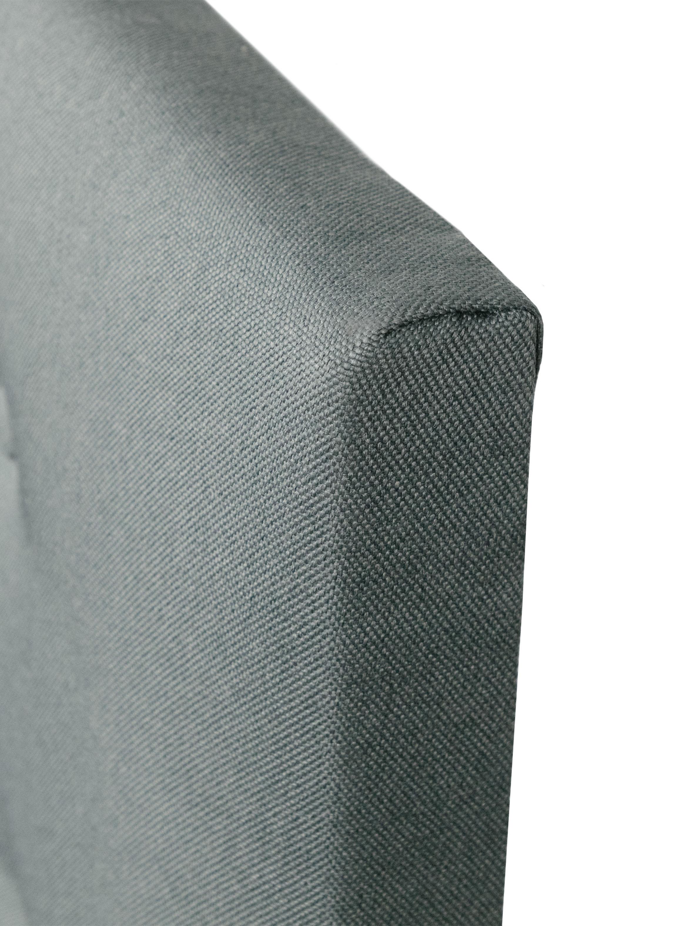 Cama Europea Premium 2 Plazas Base Dividida + Respaldo Gris Tapizado-3