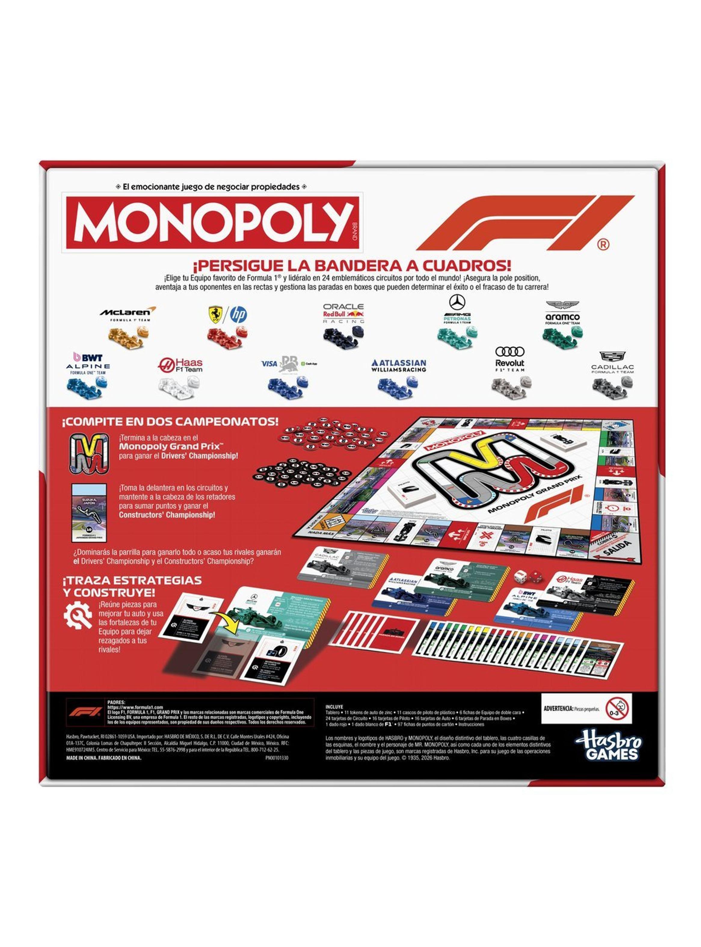 Juego de Mesa Monopoly Formula 1 Oficial-4