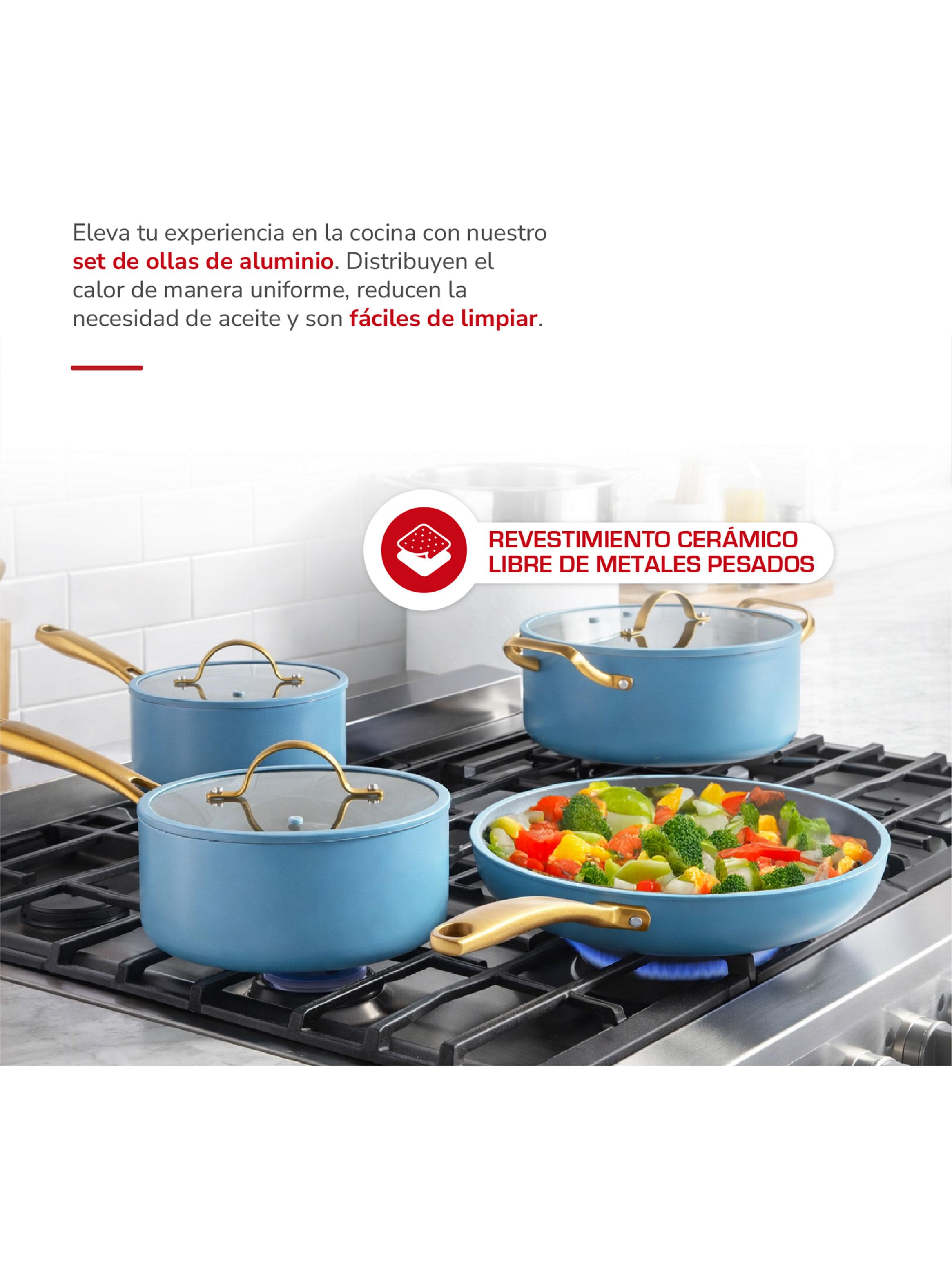 Batería de Cocina Aluminio 8pzas TH-MB08AD-3