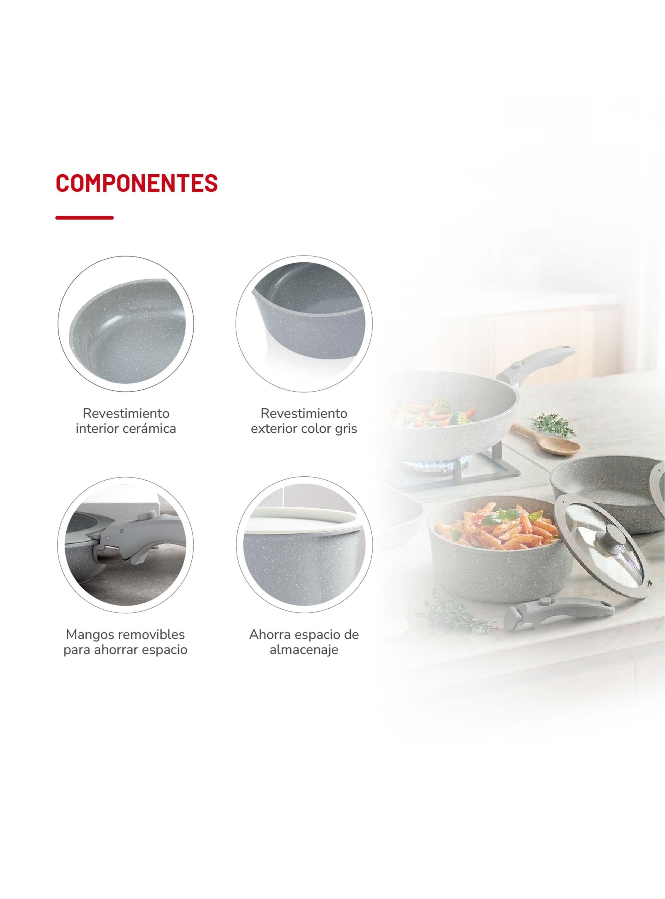 Batería de Cocina Aluminio 9 Piezas TH-MB09R-5