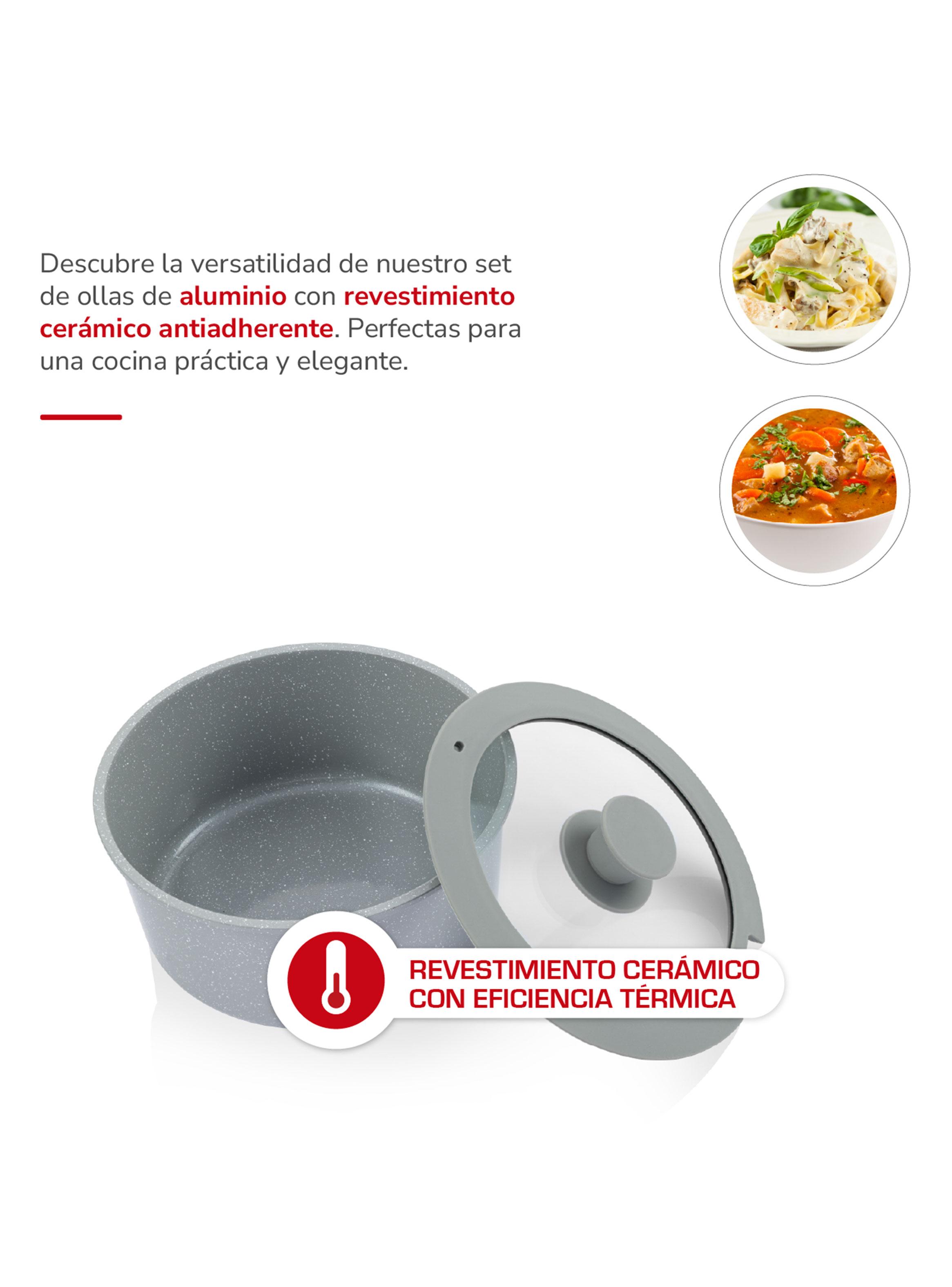 Batería de Cocina Aluminio 9 Piezas TH-MB09R-4