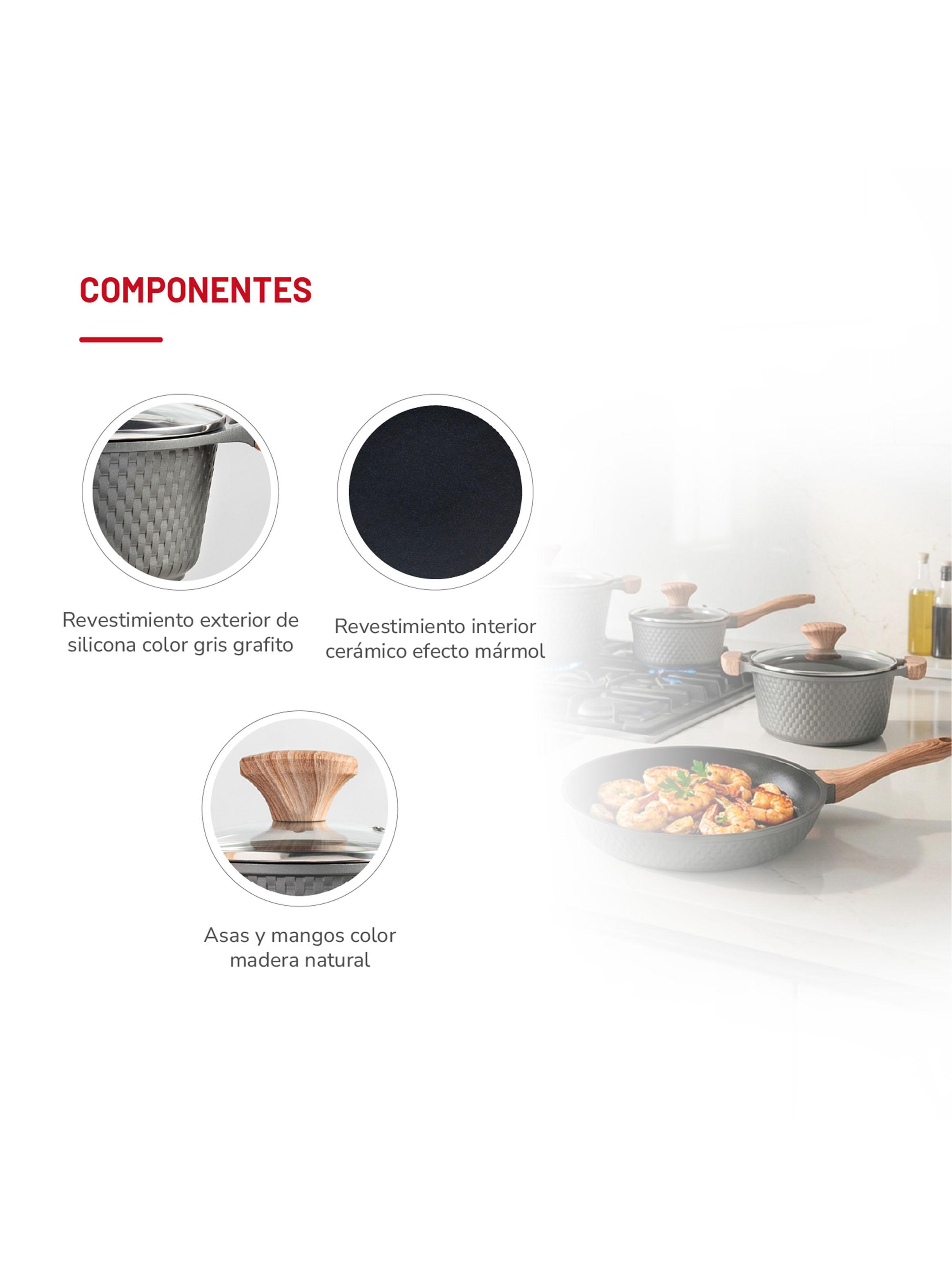 Batería de Cocina Aluminio Fundido 7 Piezas TH-MB07GM-4