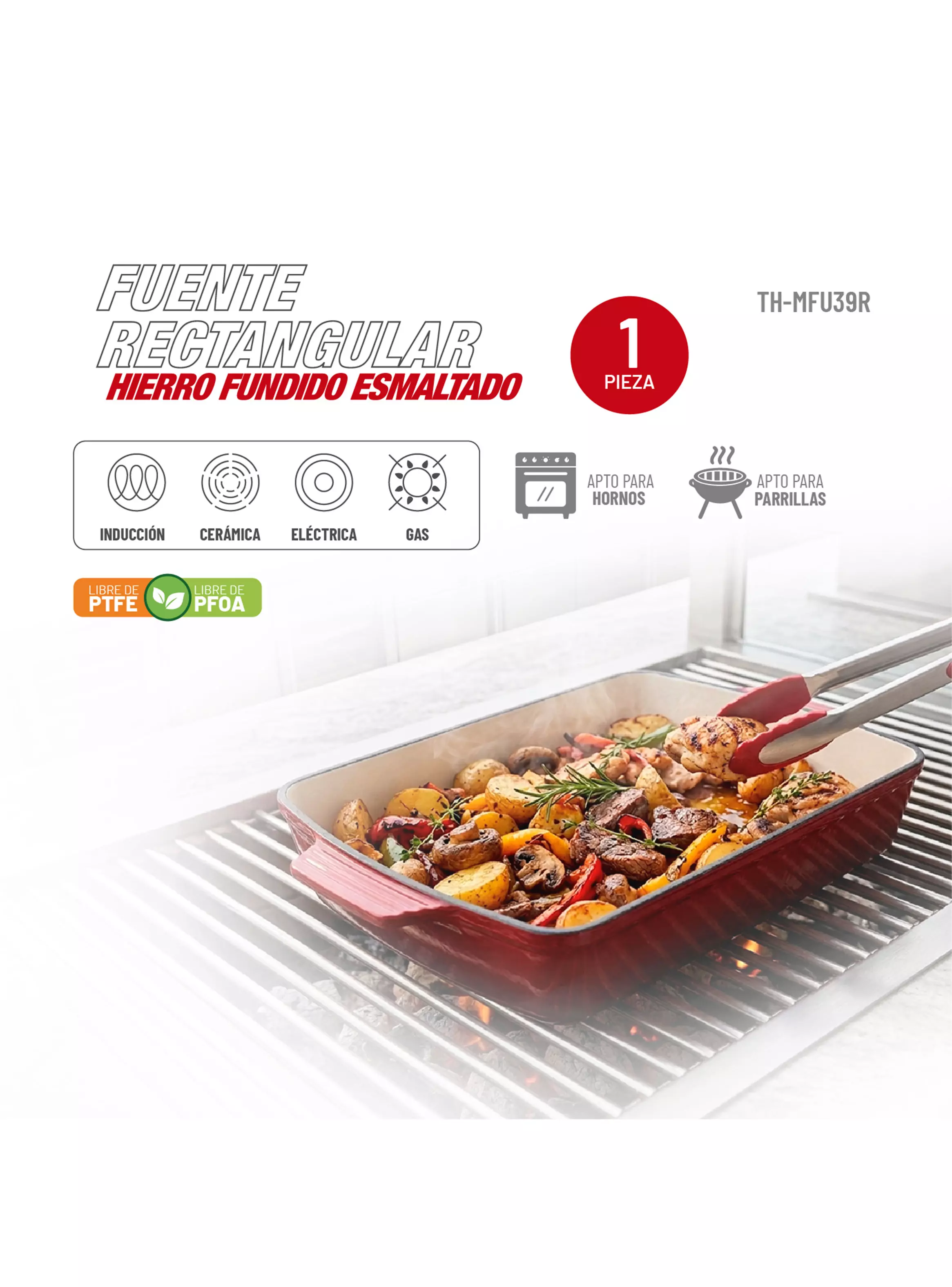 Fuente Rectangular Hierro Fundido TH-MFU39R-2