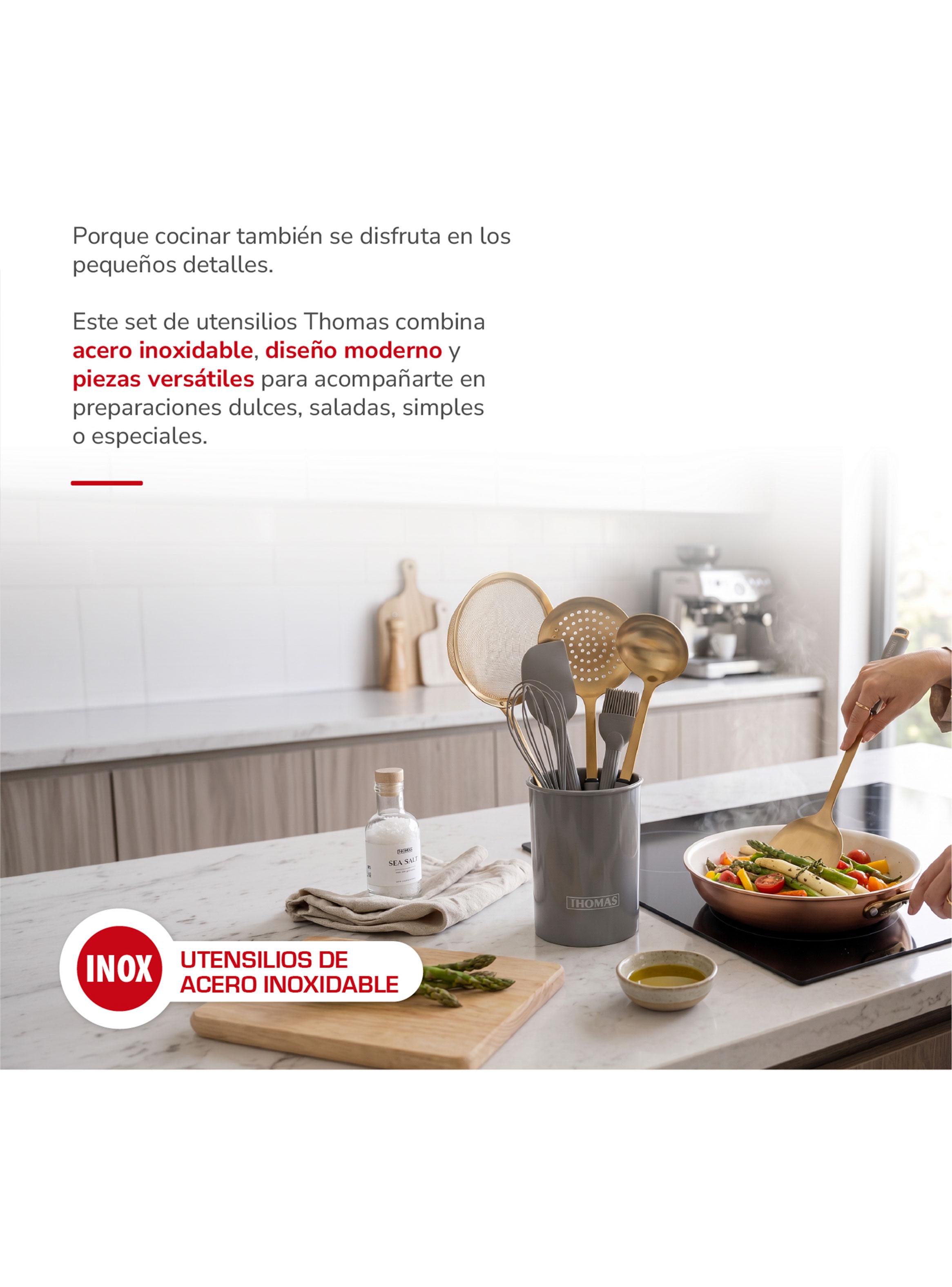 Set de Utensilios Acero Inoxidable TH-MUT08D-2