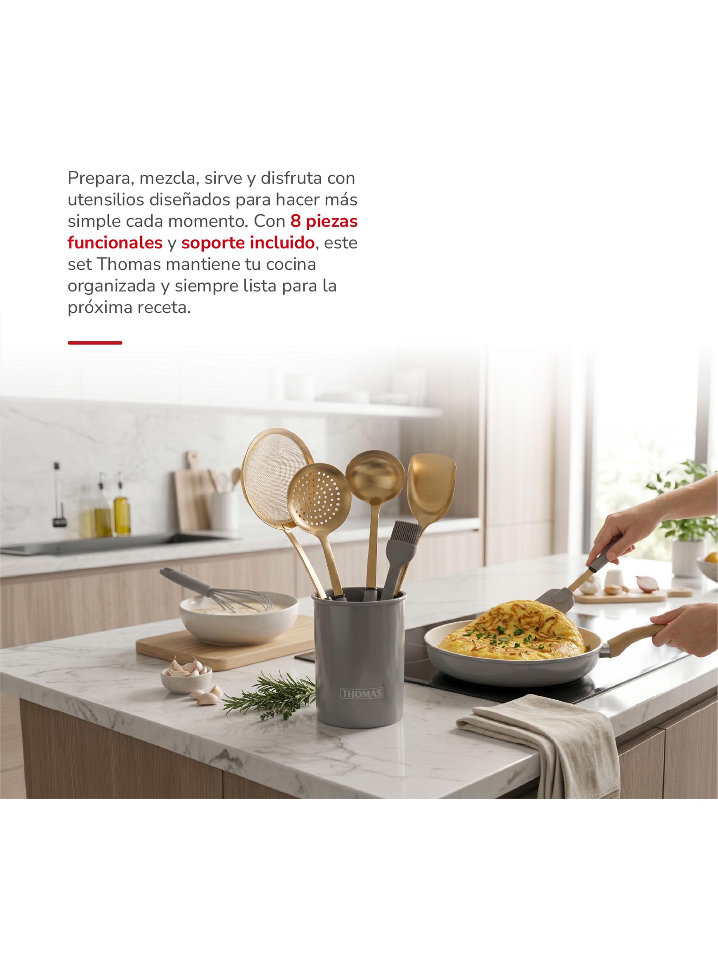 Set de Utensilios Acero Inoxidable TH-MUT08D-3