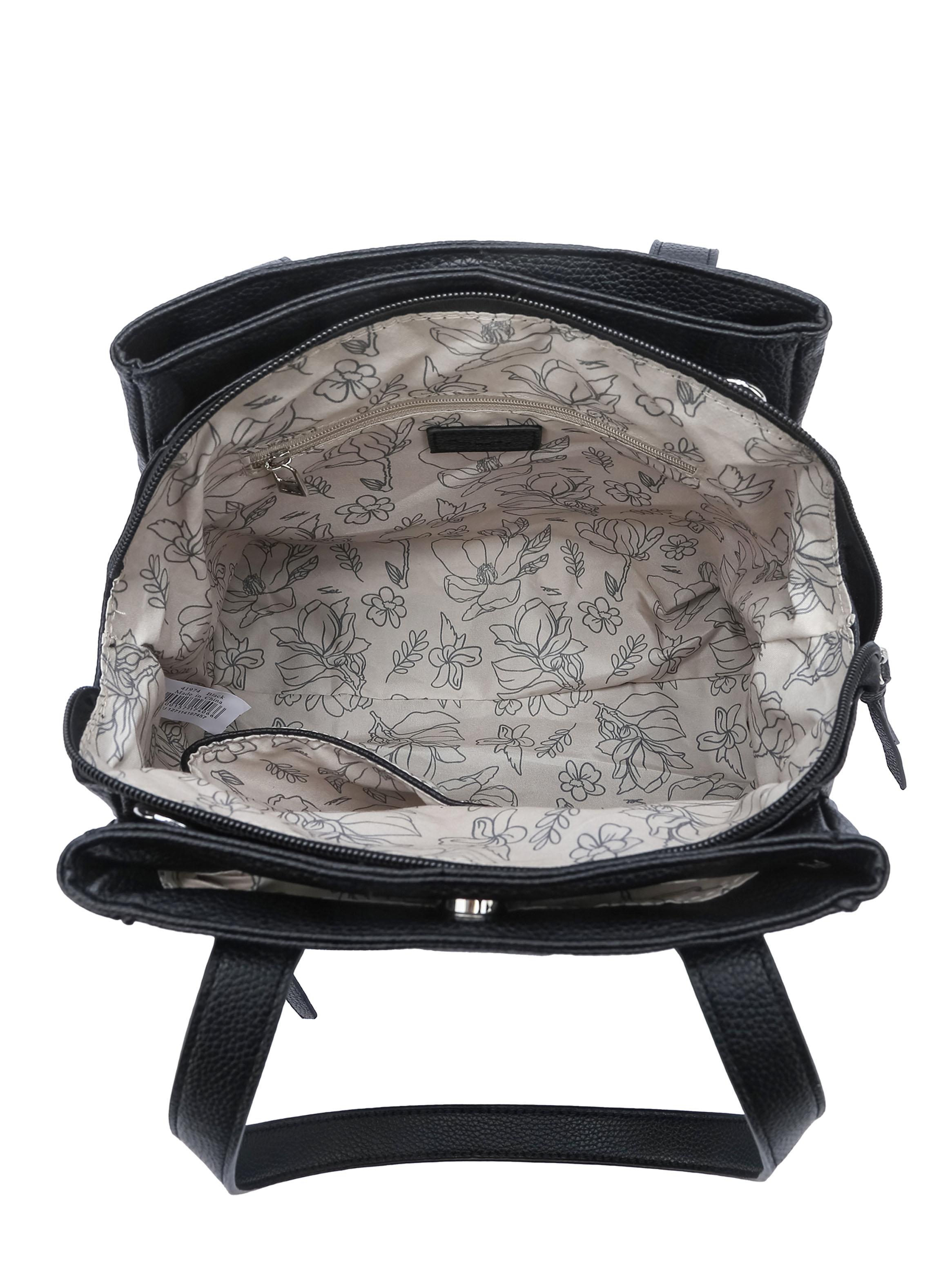 Cartera de Hombro Tipo Bolso Bicolor Geranium Negro-3