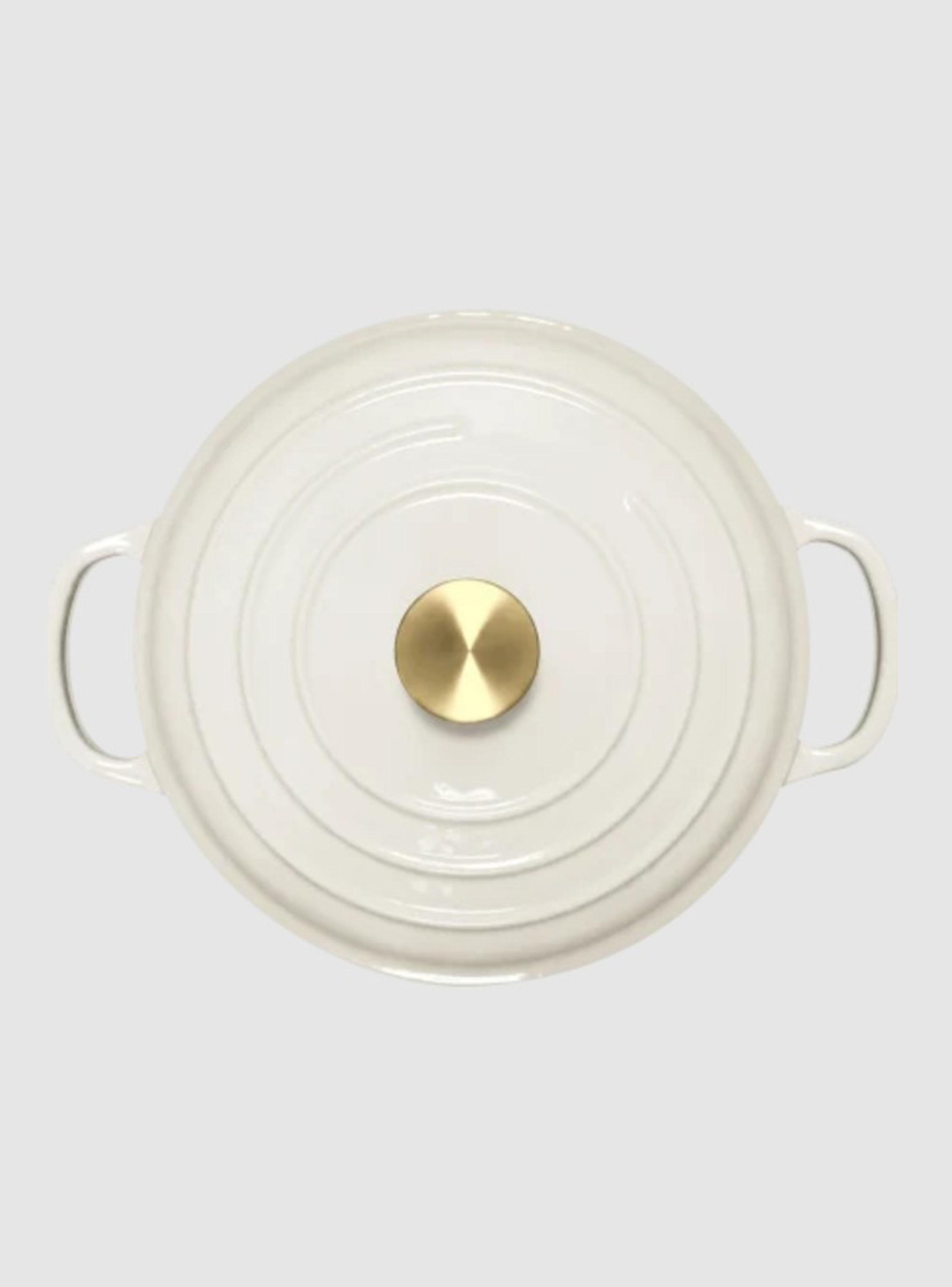 Olla Fierro Esmaltado Blanca 24 cm-2