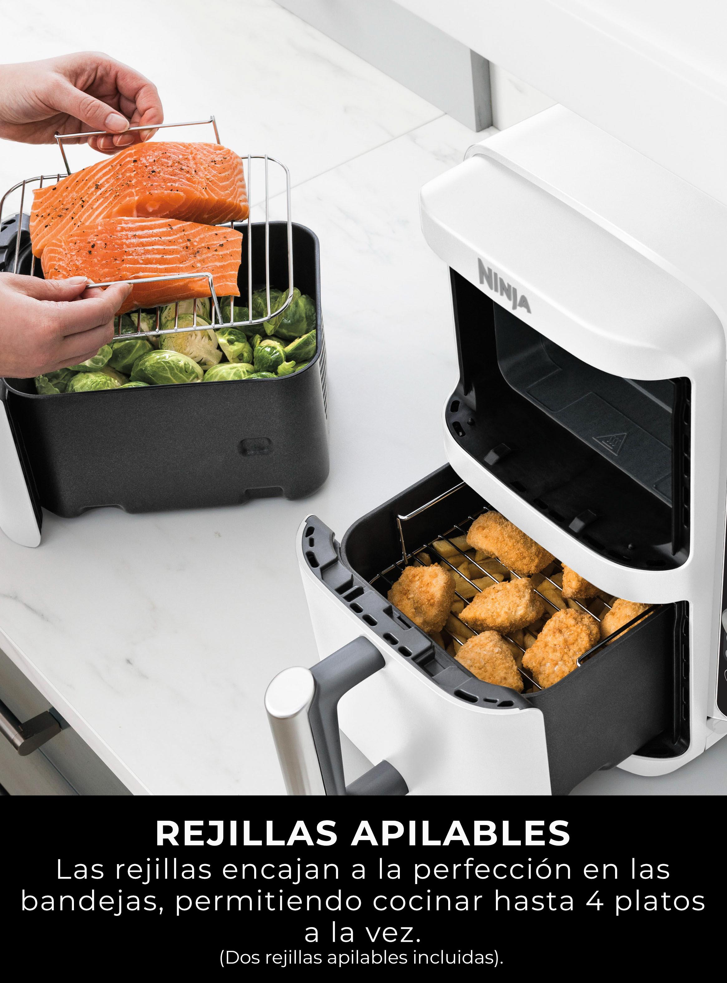 Freidora de Aire Vertical Double Stack XL 9.5 Litros Blanco-4