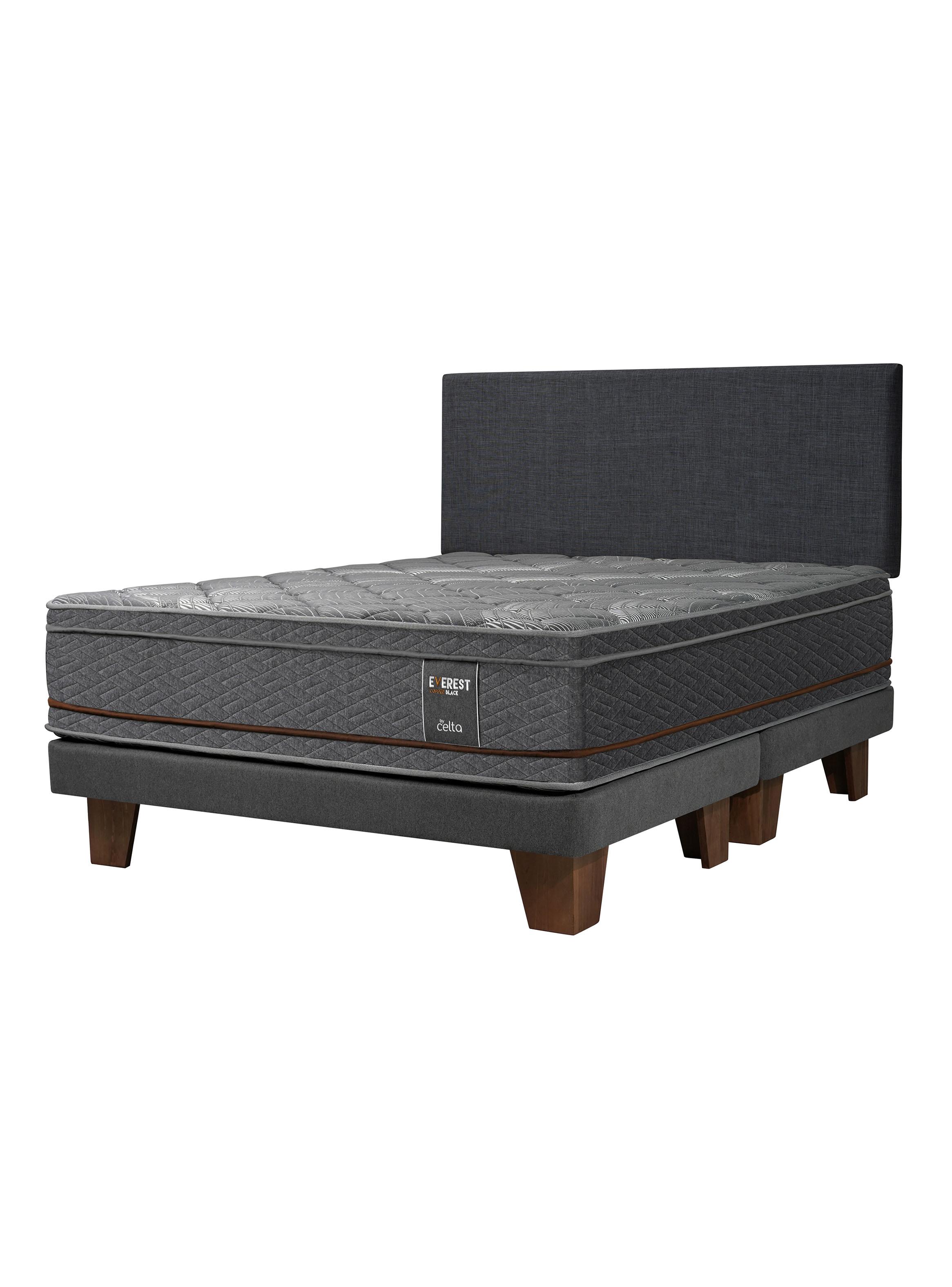 Cama Europea Everest Copper Black King + Respaldo-0