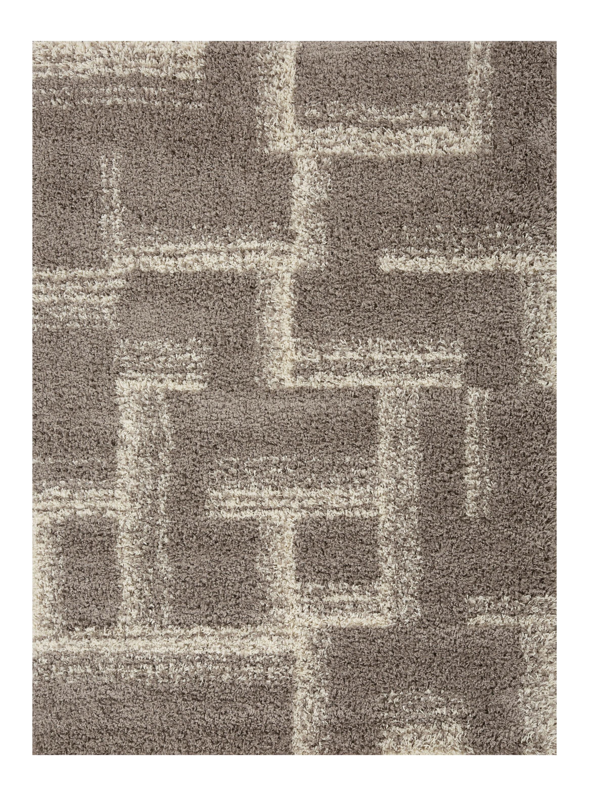 Alfombra Shaggy Maze 170x230 cm Beige-0