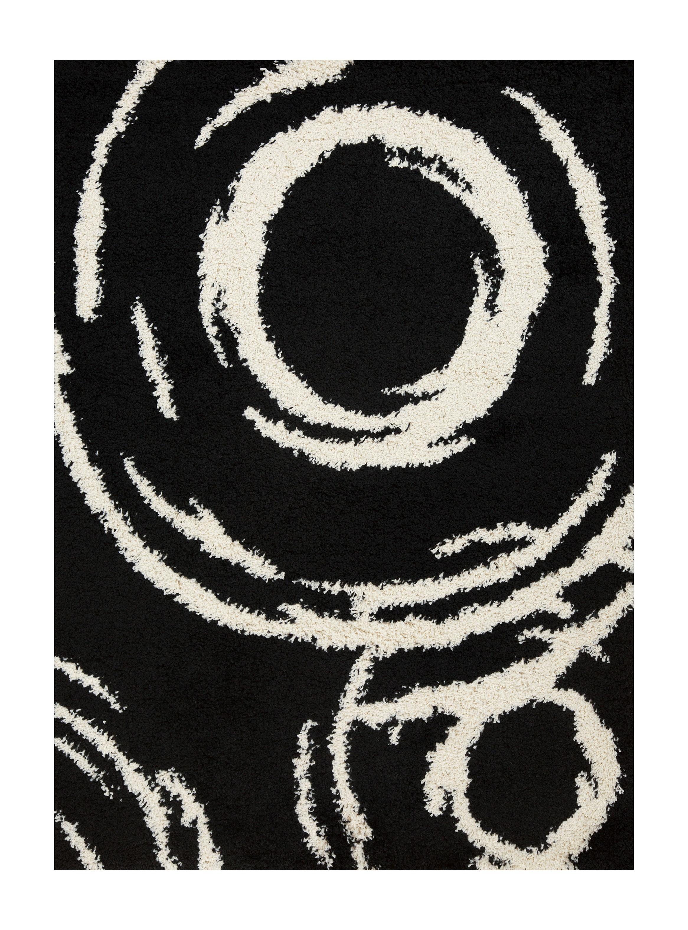 Bajada de Cama Shaggy Infinity 50x100 cm Negro-0