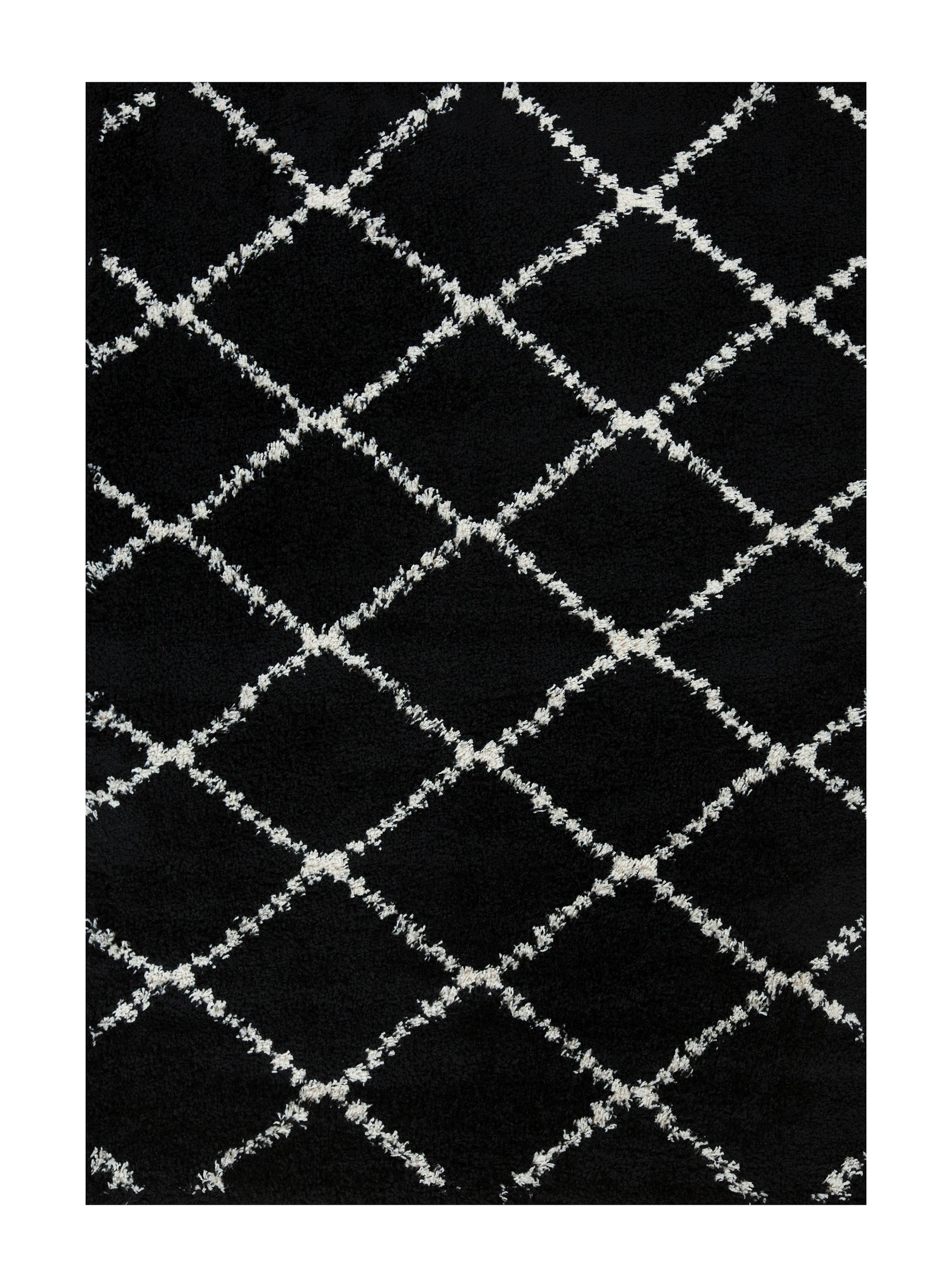 Bajada de Cama Shaggy Cell 50x100 cm Negro-0