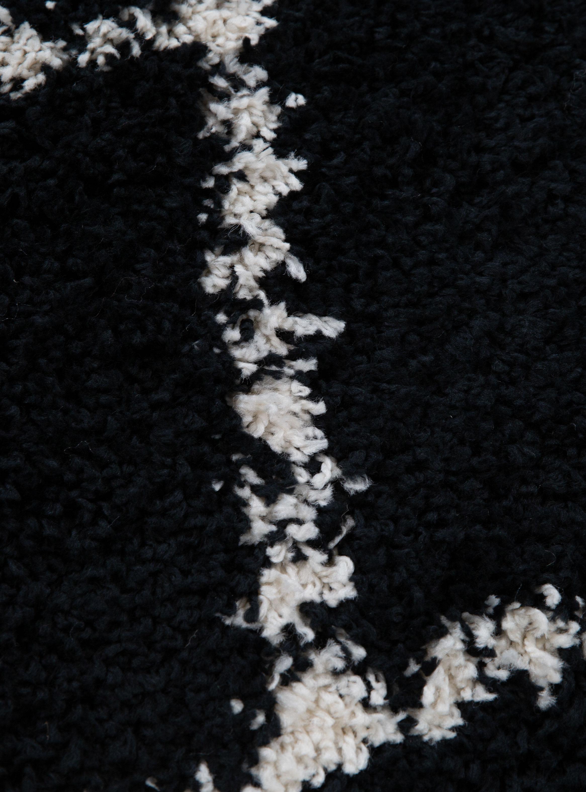 Bajada de Cama Shaggy Cell 50x100 cm Negro-1