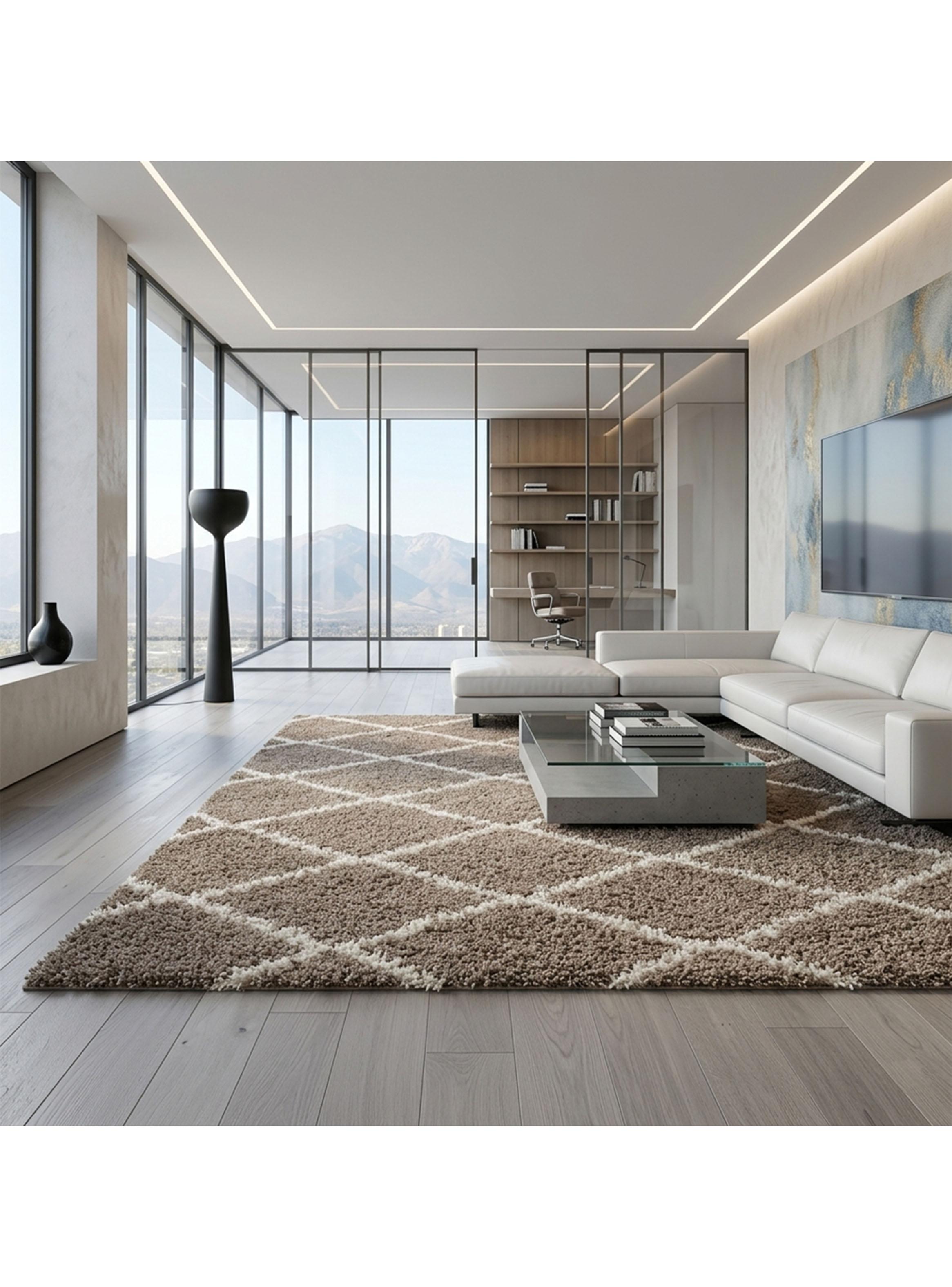 Bajada de Cama Shaggy Cell 50x100 cm Beige-2