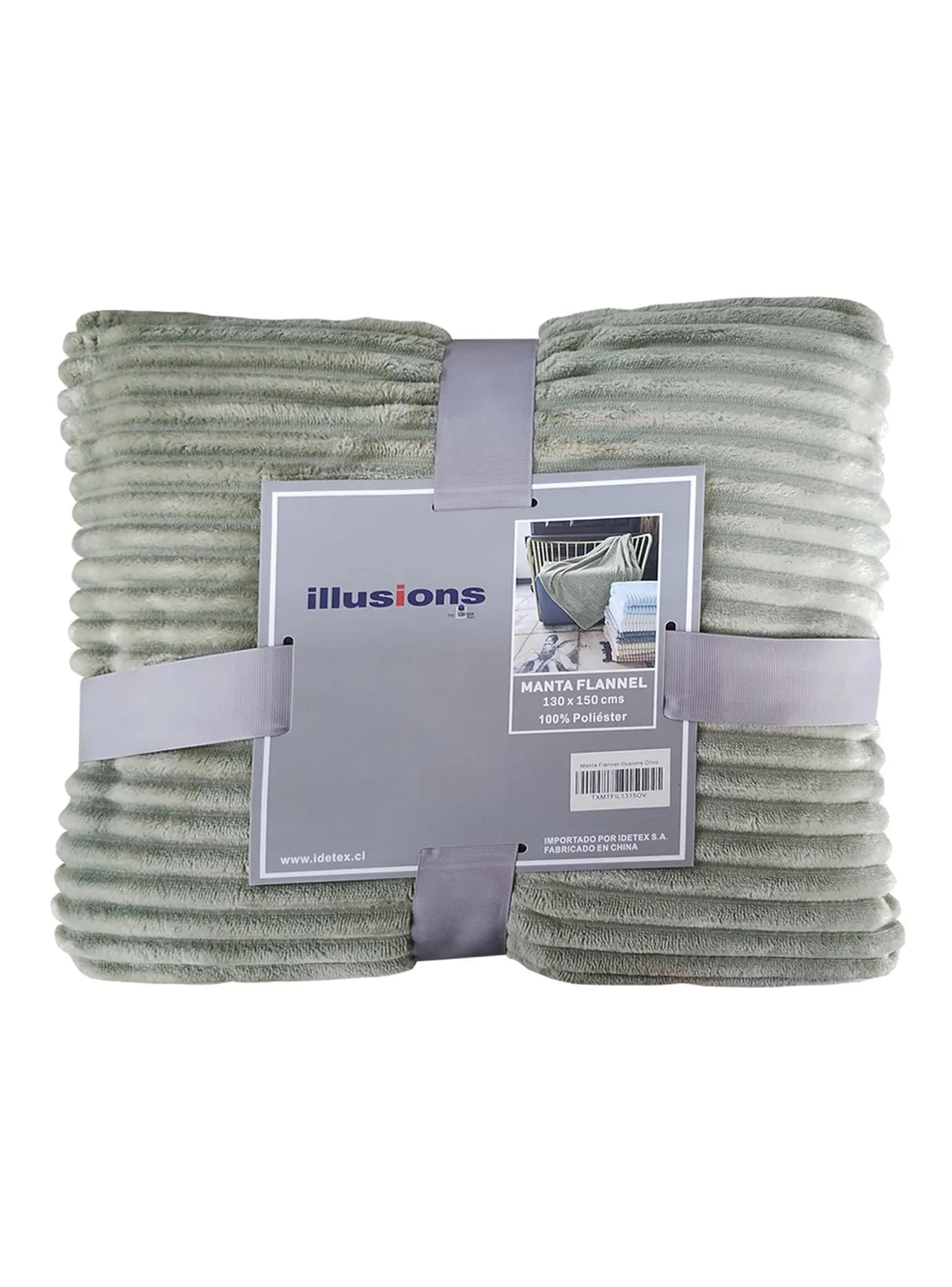 Frazada Flannel Olivo 1.5 Plazas-2